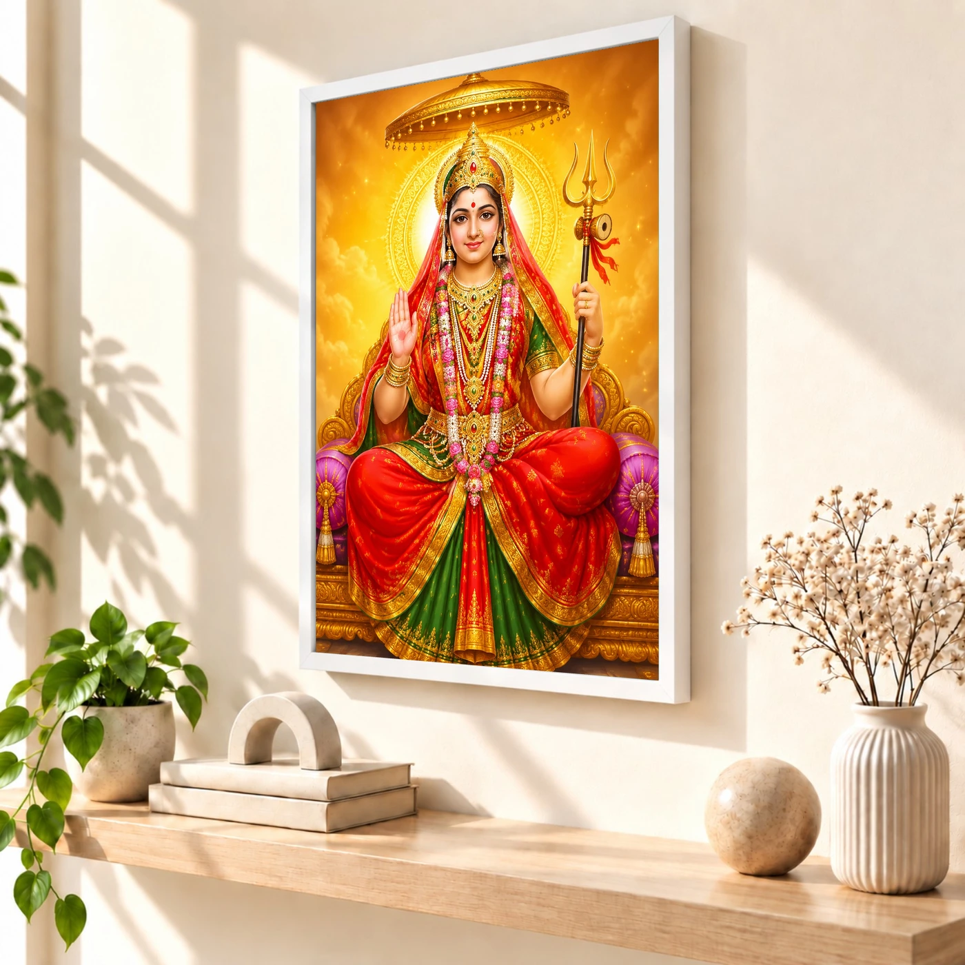 Rani Sati Dadi Peaceful Home Mandir Composition Photo Frame, view 7
