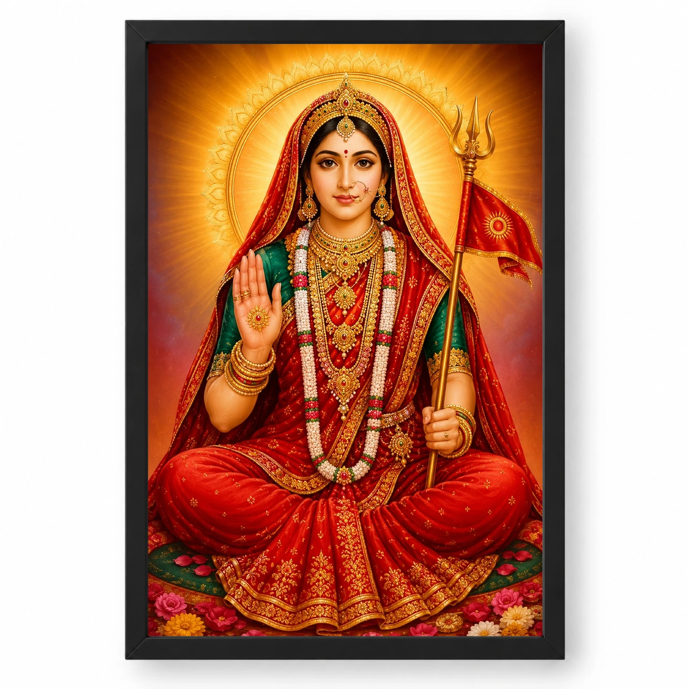 Rani Sati Dadi Royal Jewel-Toned Portrait Photo Frame