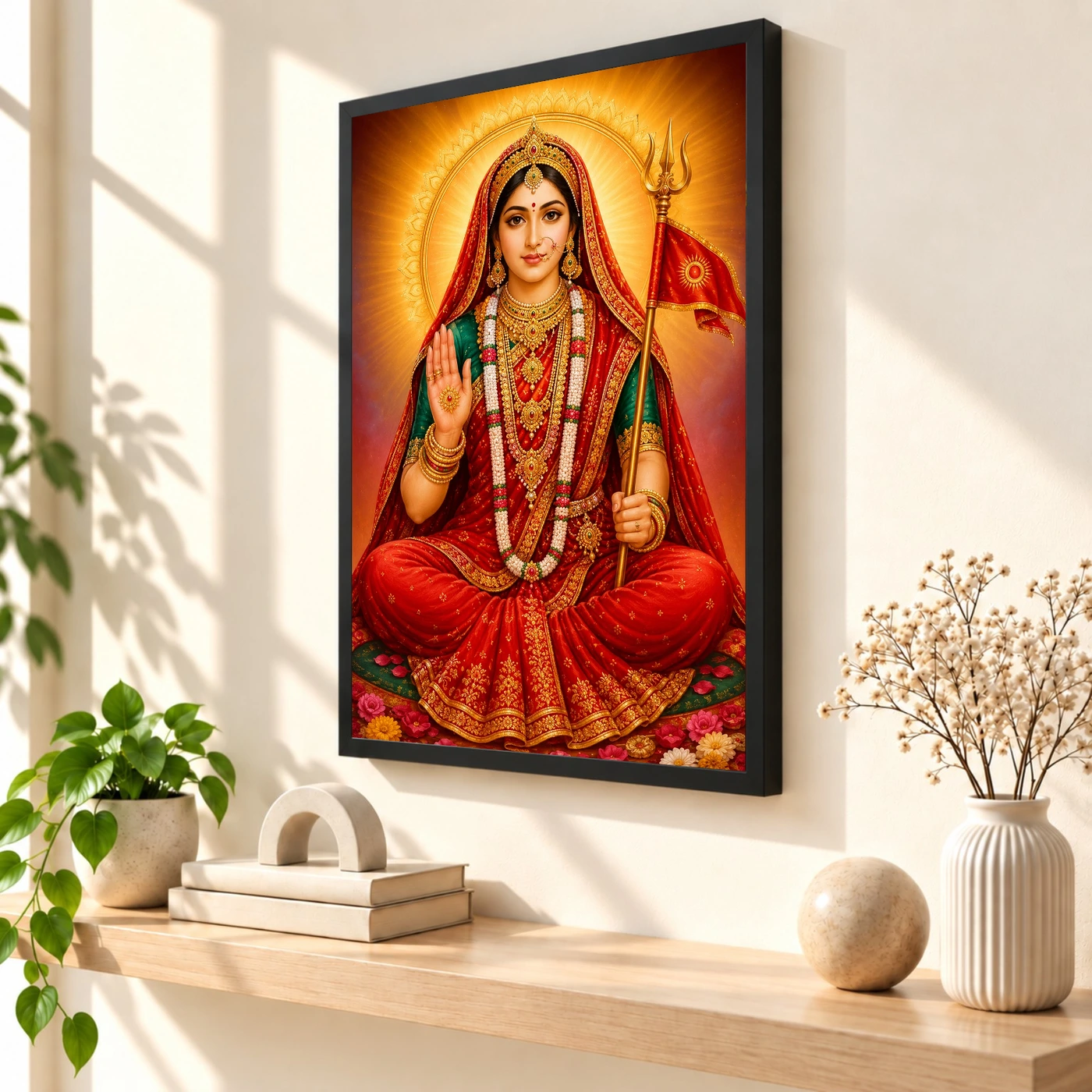 Rani Sati Dadi Royal Jewel-Toned Portrait Photo Frame, view 2