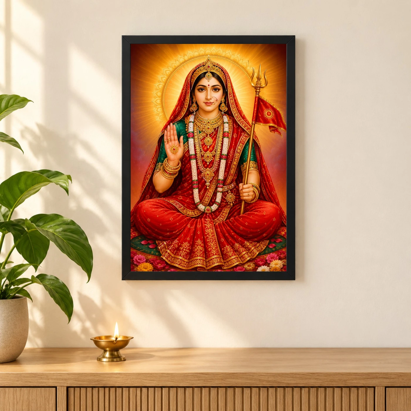 Rani Sati Dadi Royal Jewel-Toned Portrait Photo Frame, view 3