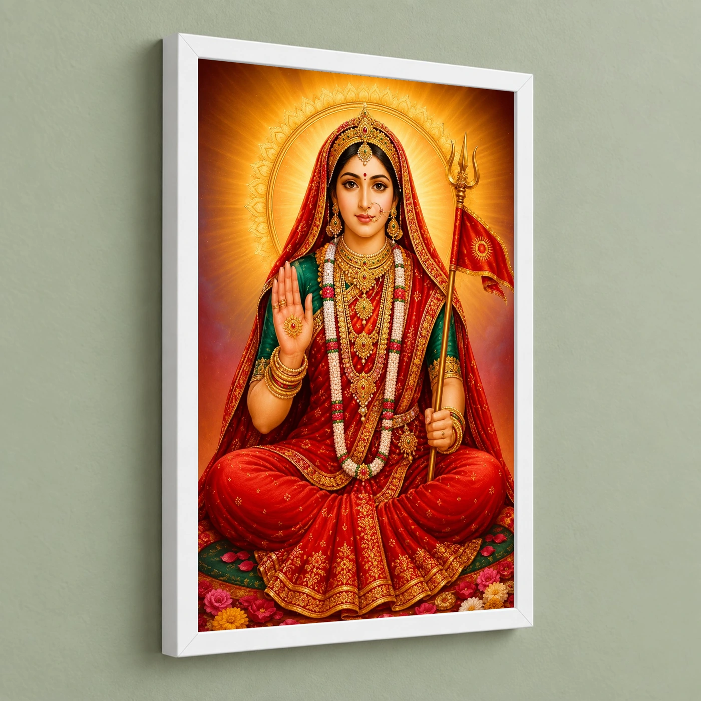 Rani Sati Dadi Royal Jewel-Toned Portrait Photo Frame, view 5
