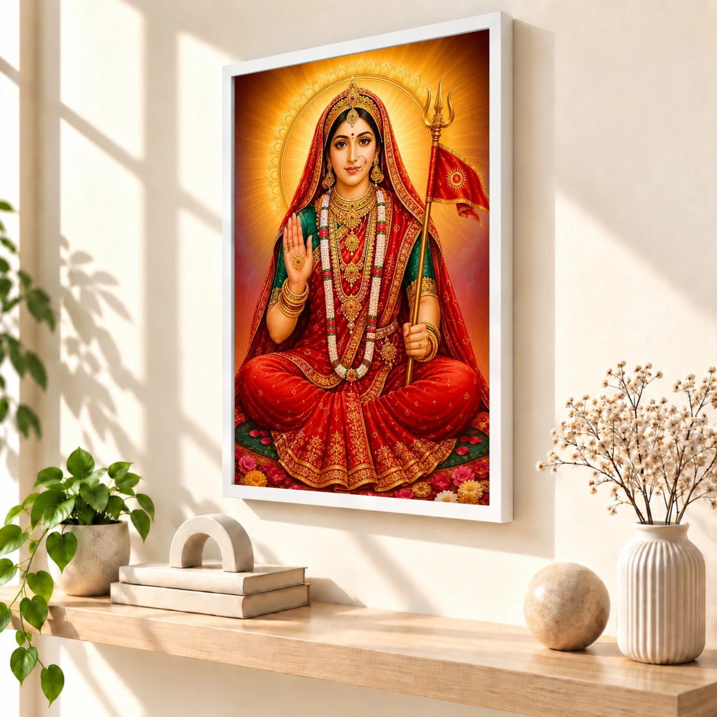 Rani Sati Dadi Royal Jewel-Toned Portrait Photo Frame, view 7
