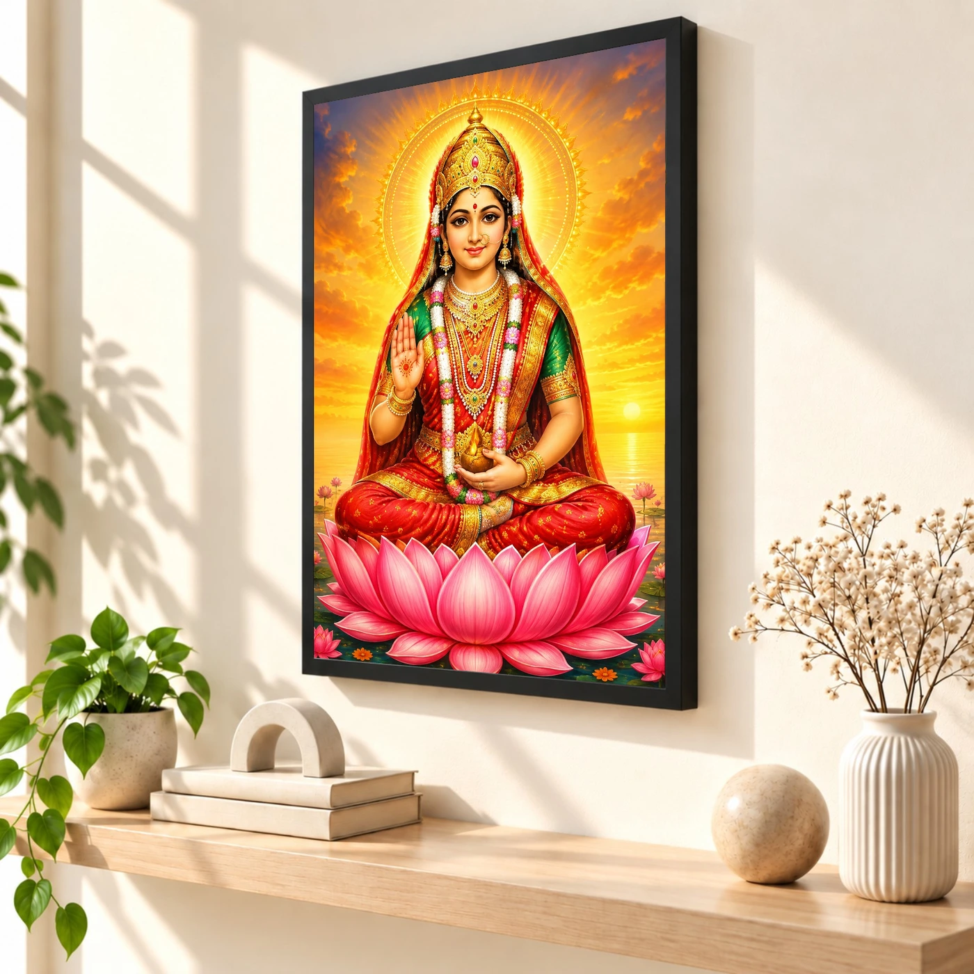 Rani Sati Dadi Serene Sunrise Blessing Photo Frame, view 2