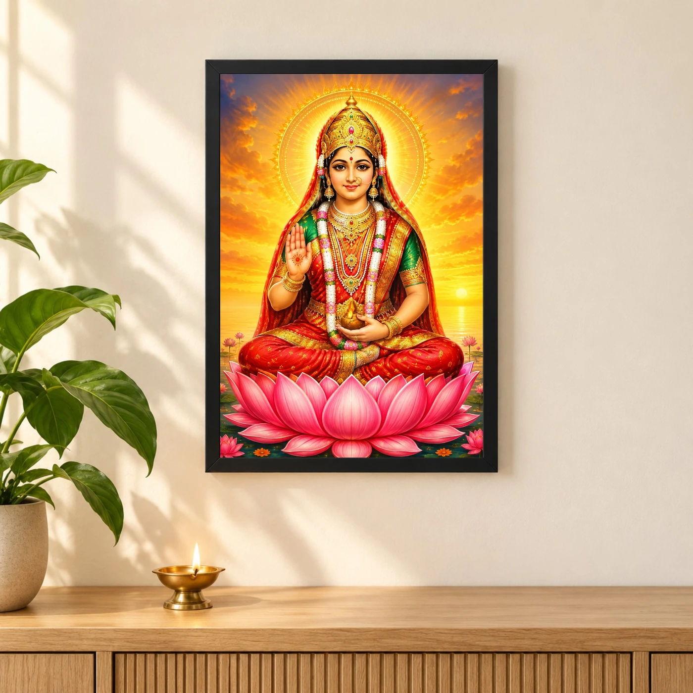 Rani Sati Dadi Serene Sunrise Blessing Photo Frame, view 3