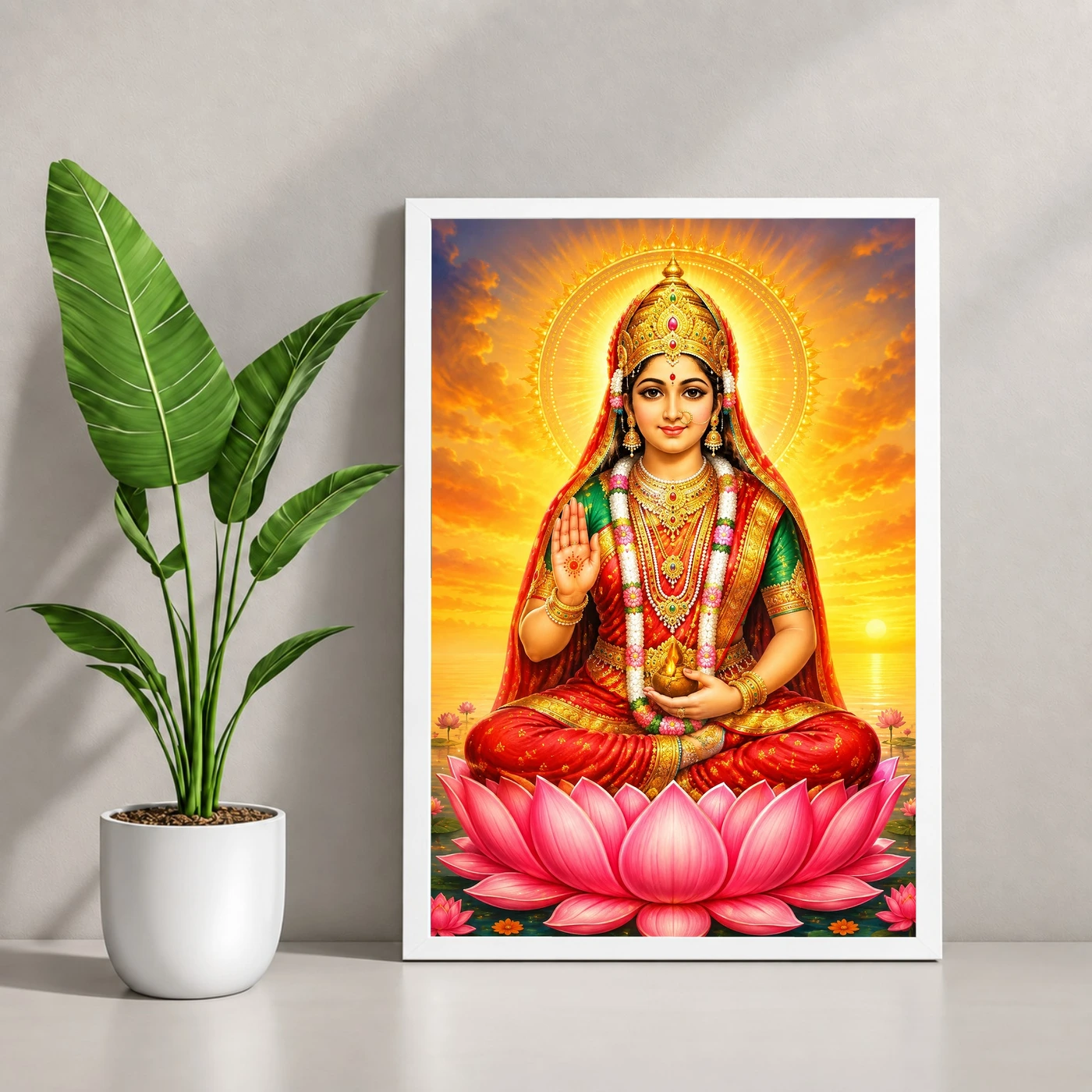 Rani Sati Dadi Serene Sunrise Blessing Photo Frame, view 4