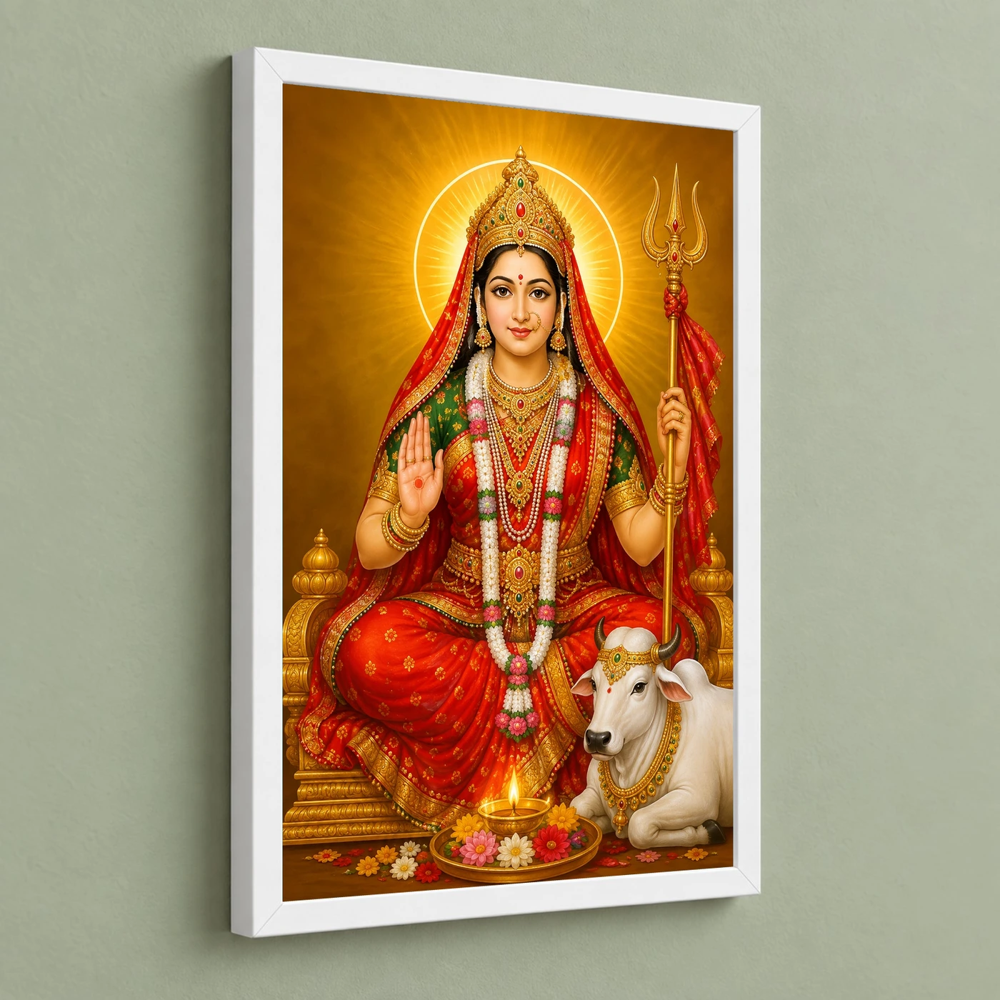 Rani Sati Dadi Traditional Indian Miniature-Inspired Devotional Art Photo Frame, view 5