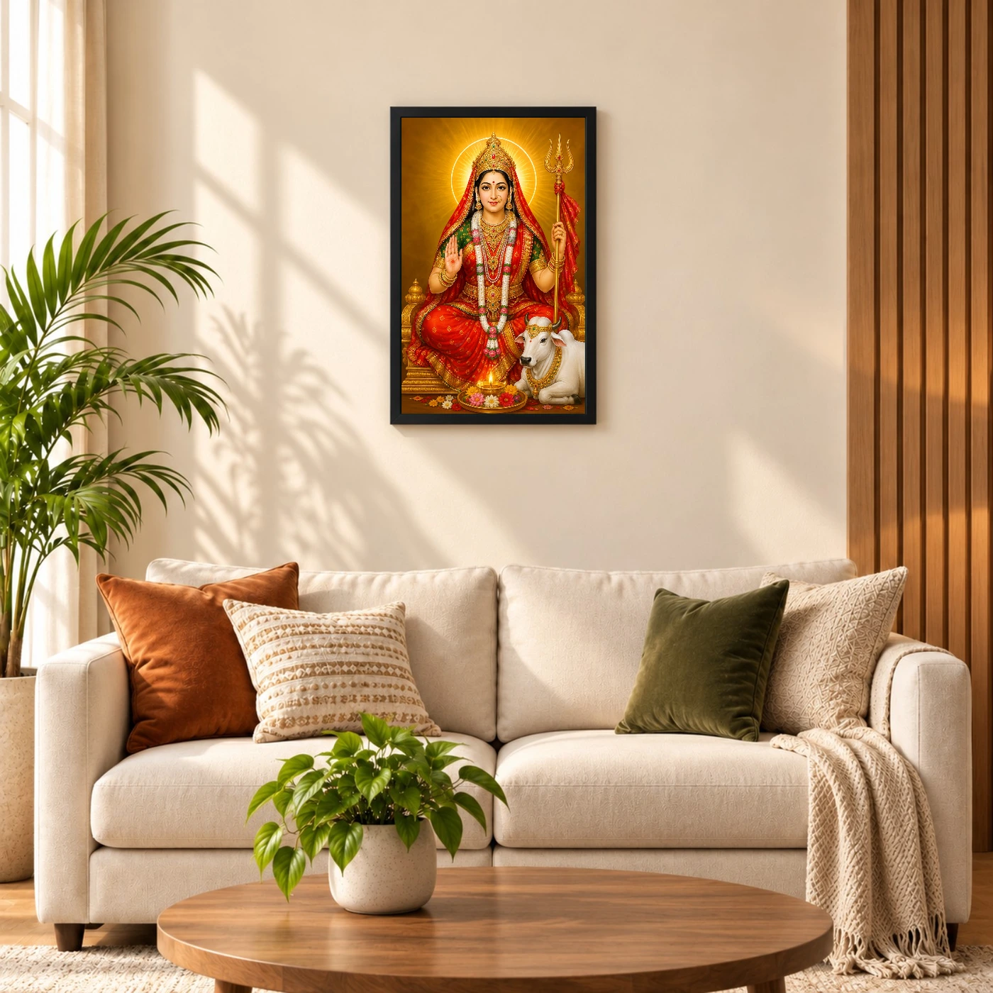 Rani Sati Dadi Traditional Indian Miniature-Inspired Devotional Art Photo Frame, view 8