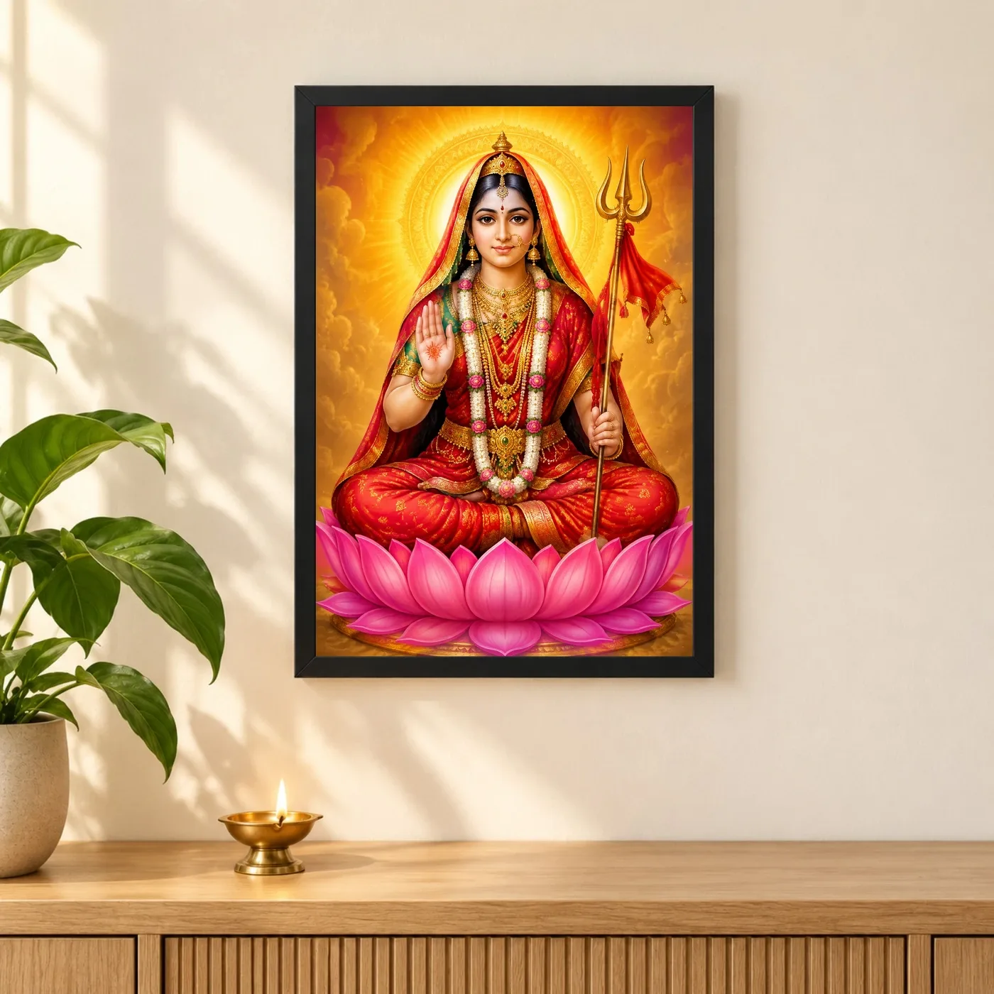 Rani Sati Dadi Vivid Premium Spiritual Poster Art Photo Frame, view 3