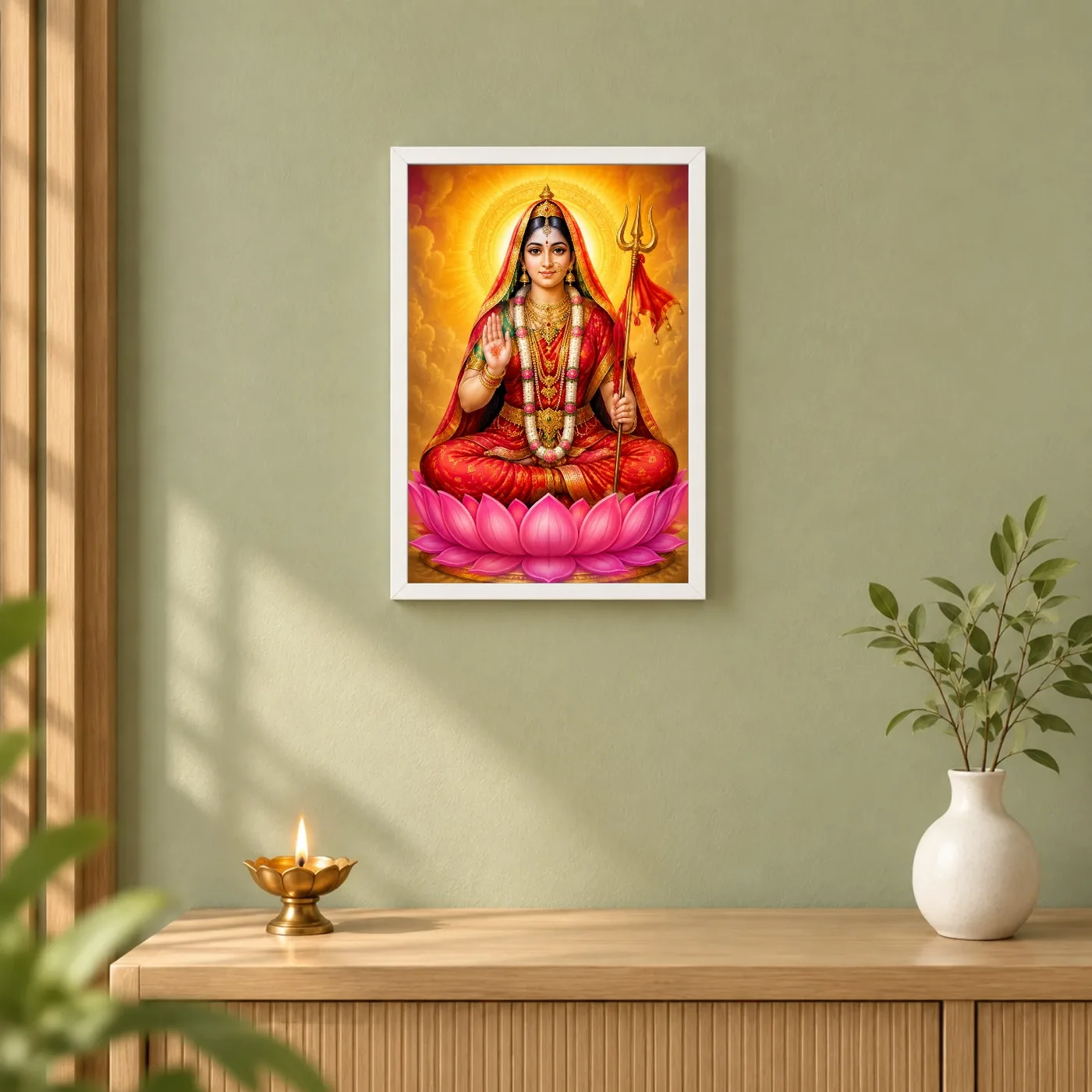 Rani Sati Dadi Vivid Premium Spiritual Poster Art Photo Frame, view 6