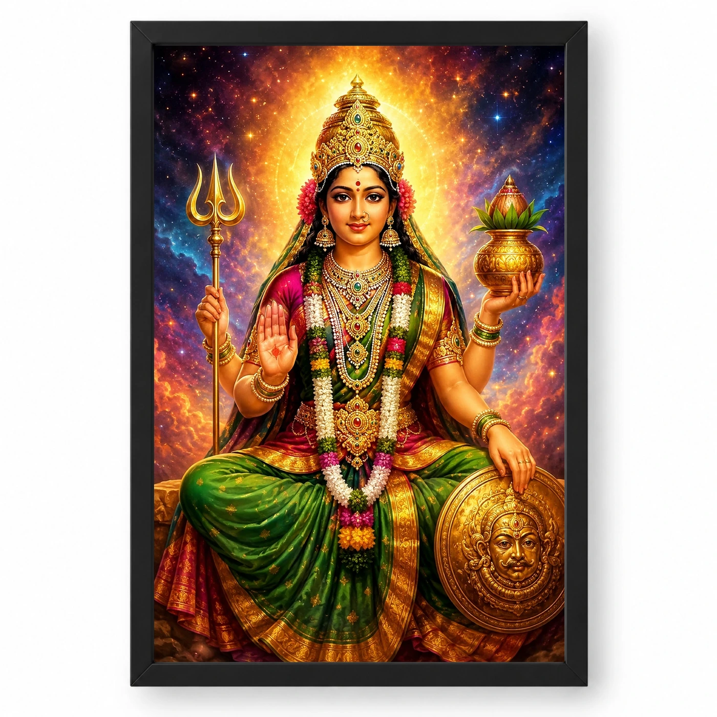 Renuka Yellamma Cosmic Celestial Aura Photo Frame