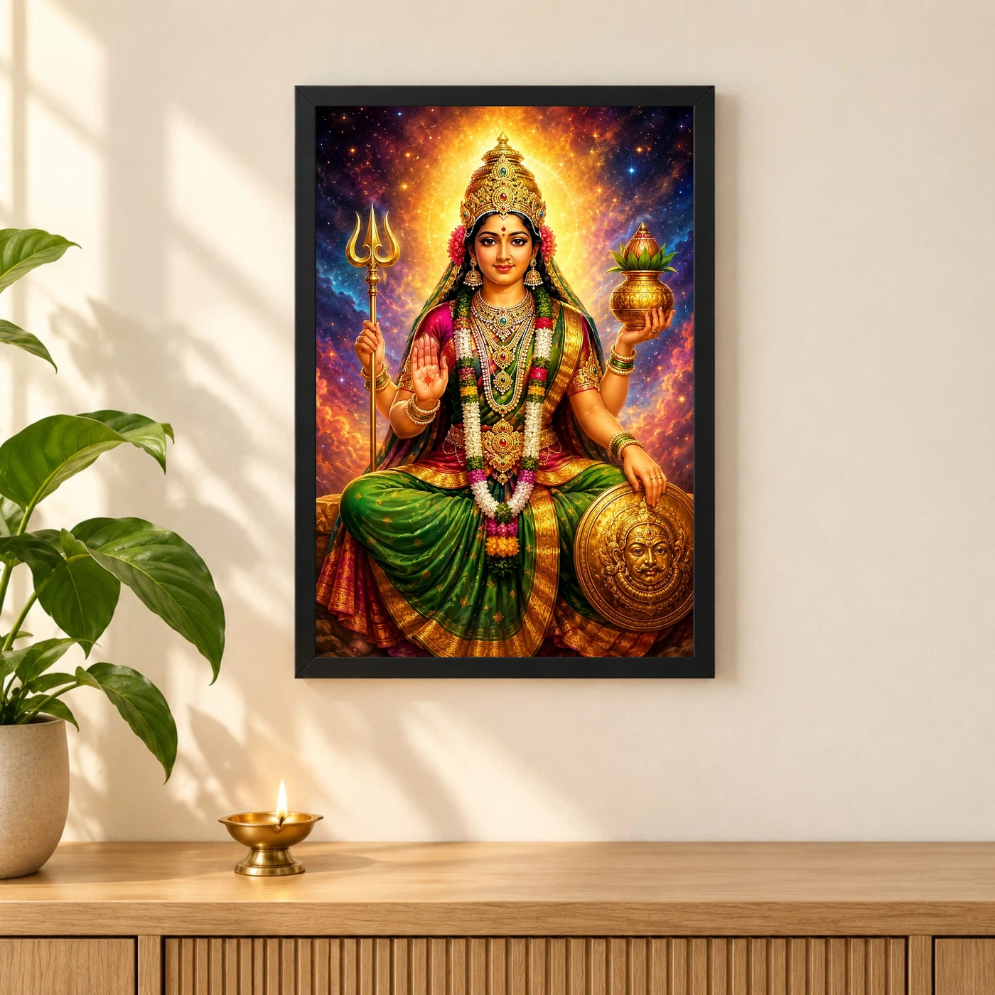 Renuka Yellamma Cosmic Celestial Aura Photo Frame, view 3