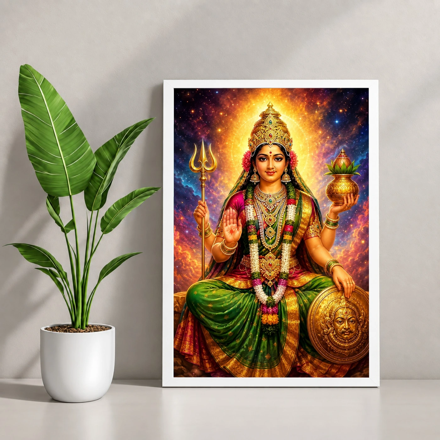 Renuka Yellamma Cosmic Celestial Aura Photo Frame, view 4