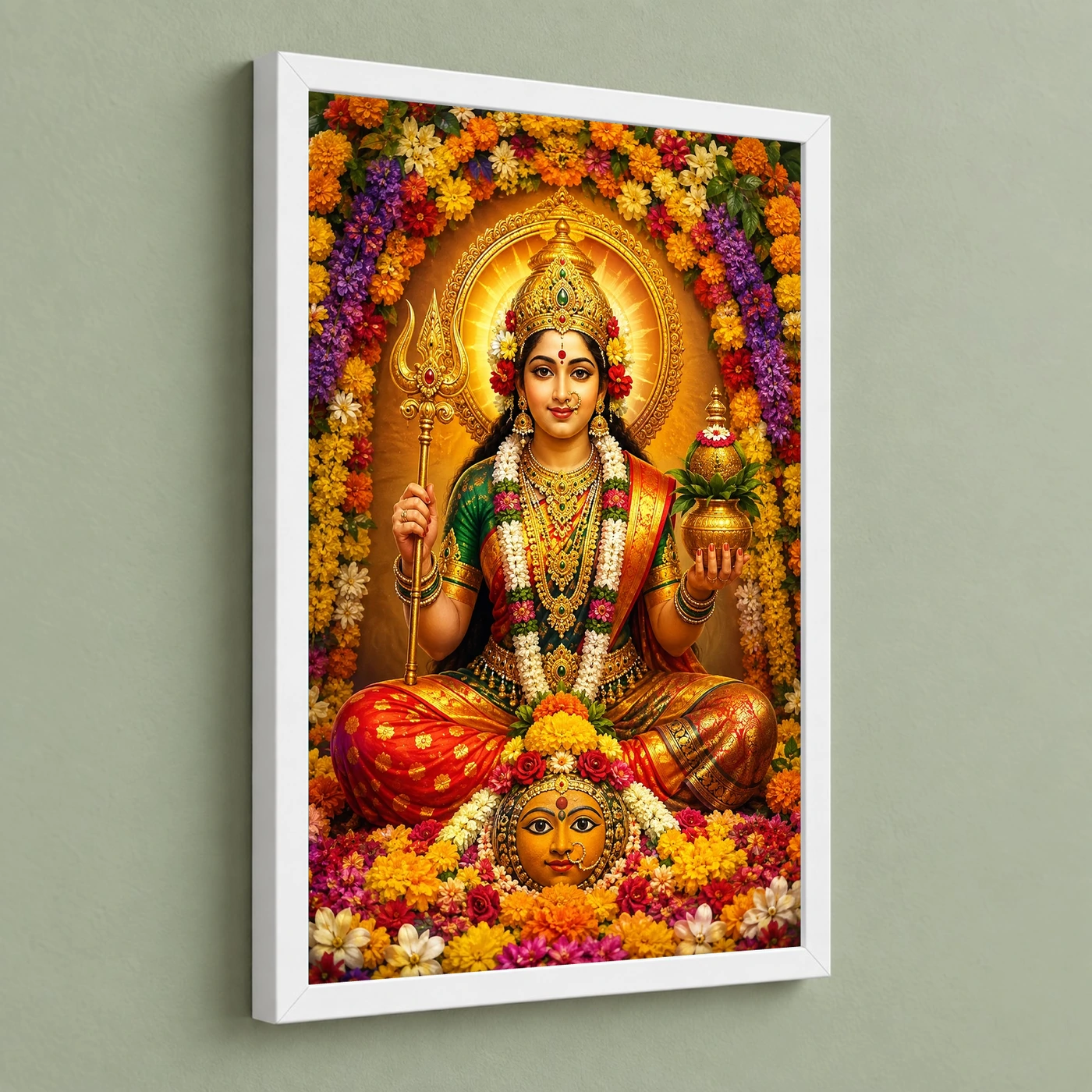 Renuka Yellamma Grand Festival Flower Decoration Photo Frame, view 5
