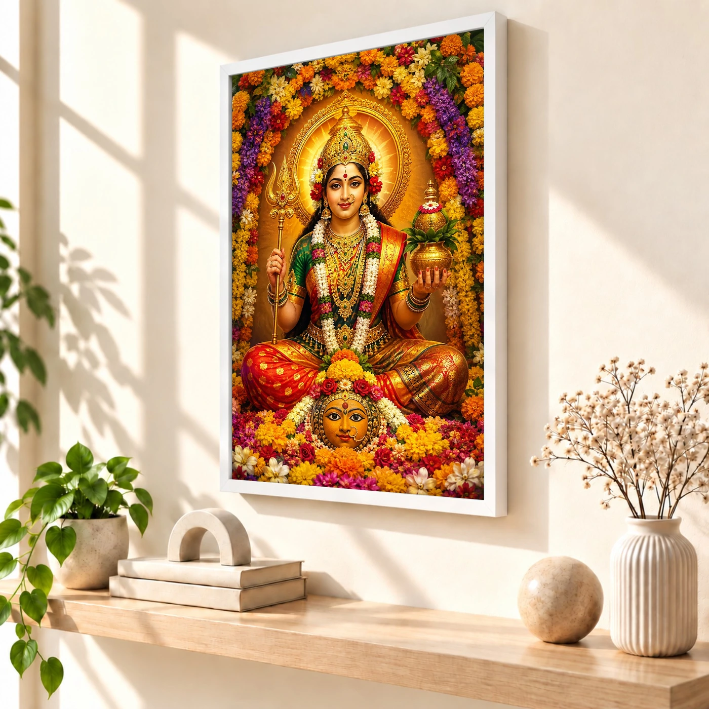 Renuka Yellamma Grand Festival Flower Decoration Photo Frame, view 7