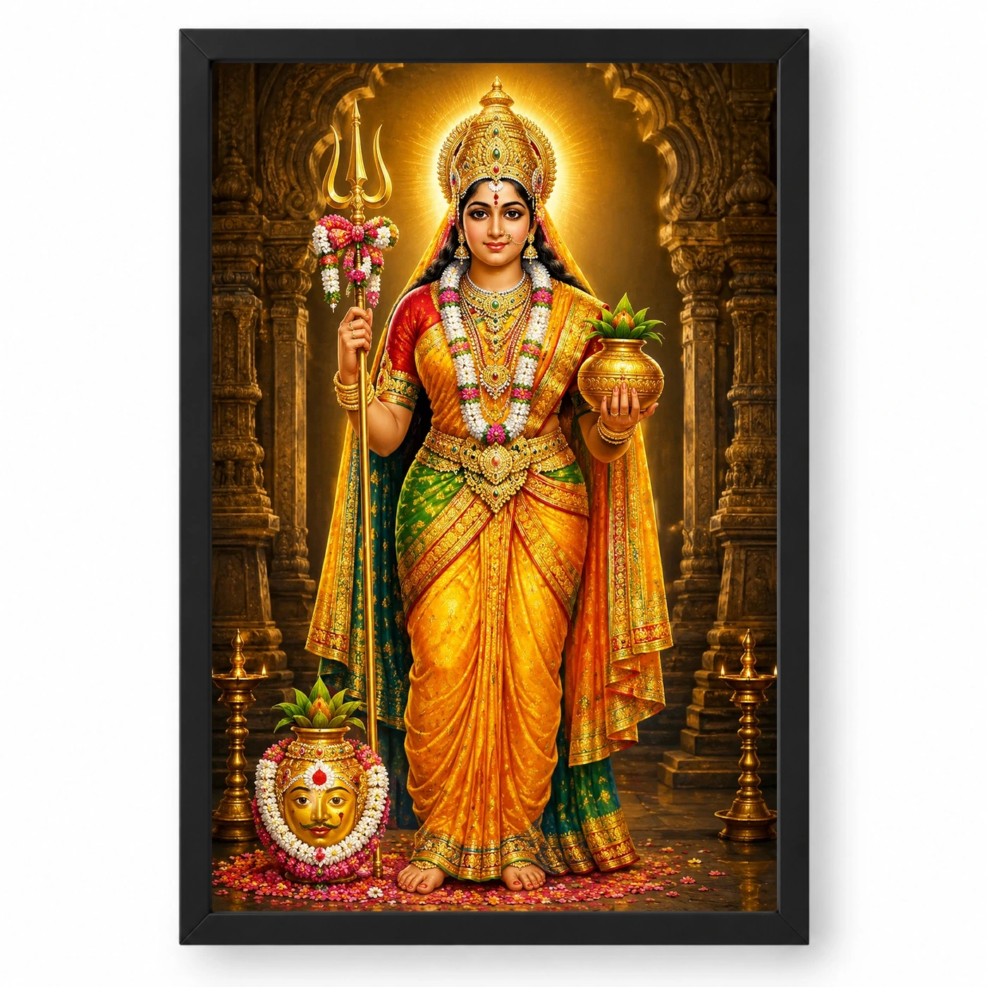 Renuka Yellamma Heritage Temple Architecture Backdrop Photo Frame
