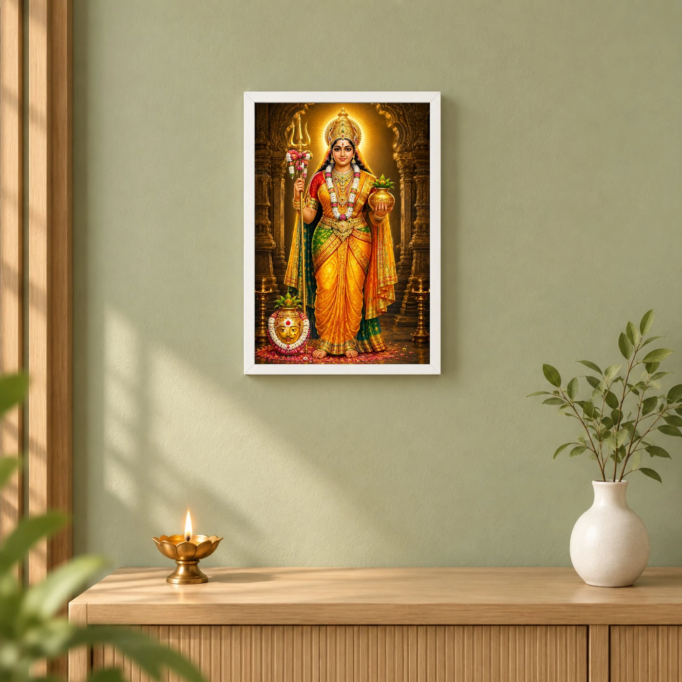 Renuka Yellamma Heritage Temple Architecture Backdrop Photo Frame, view 6