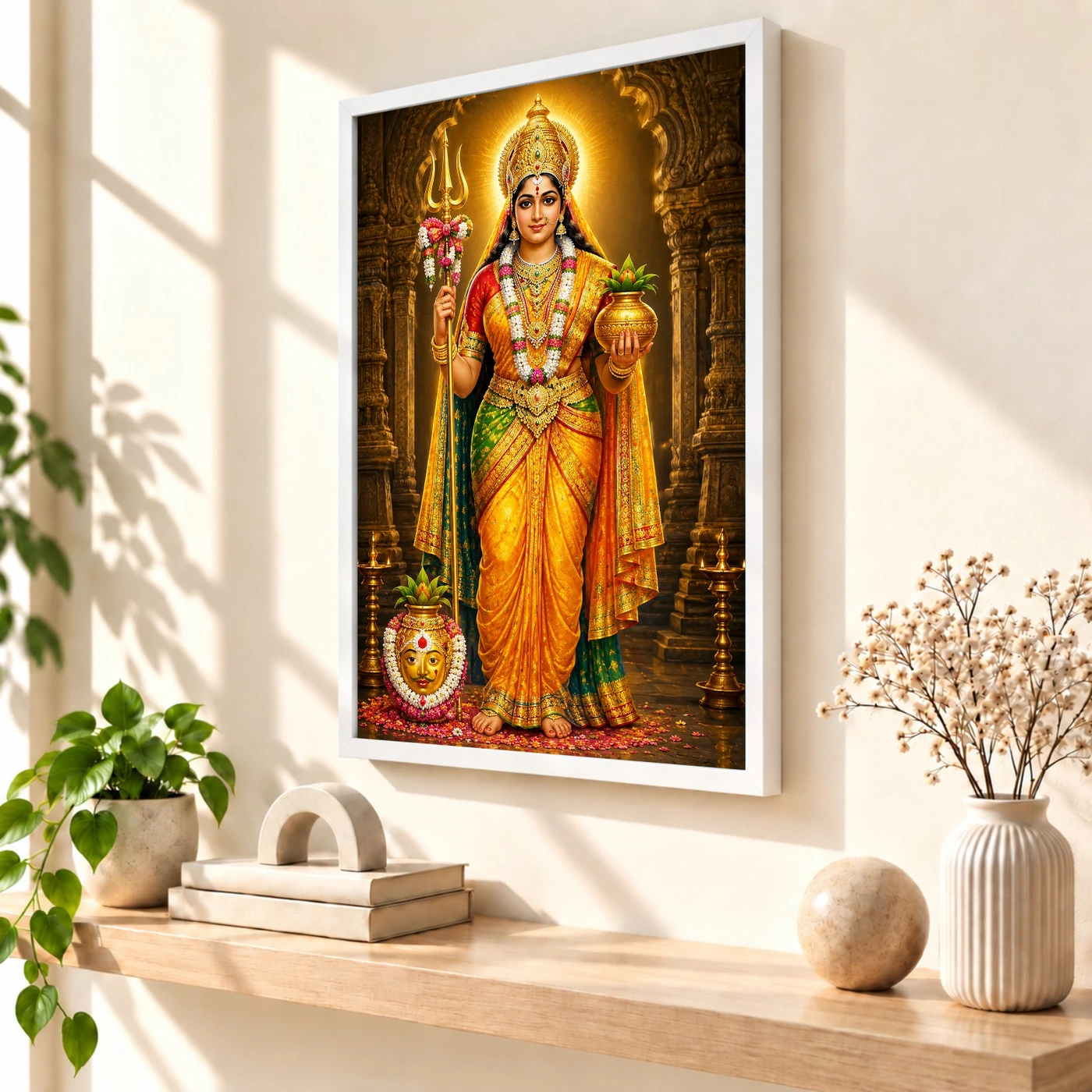 Renuka Yellamma Heritage Temple Architecture Backdrop Photo Frame, view 7