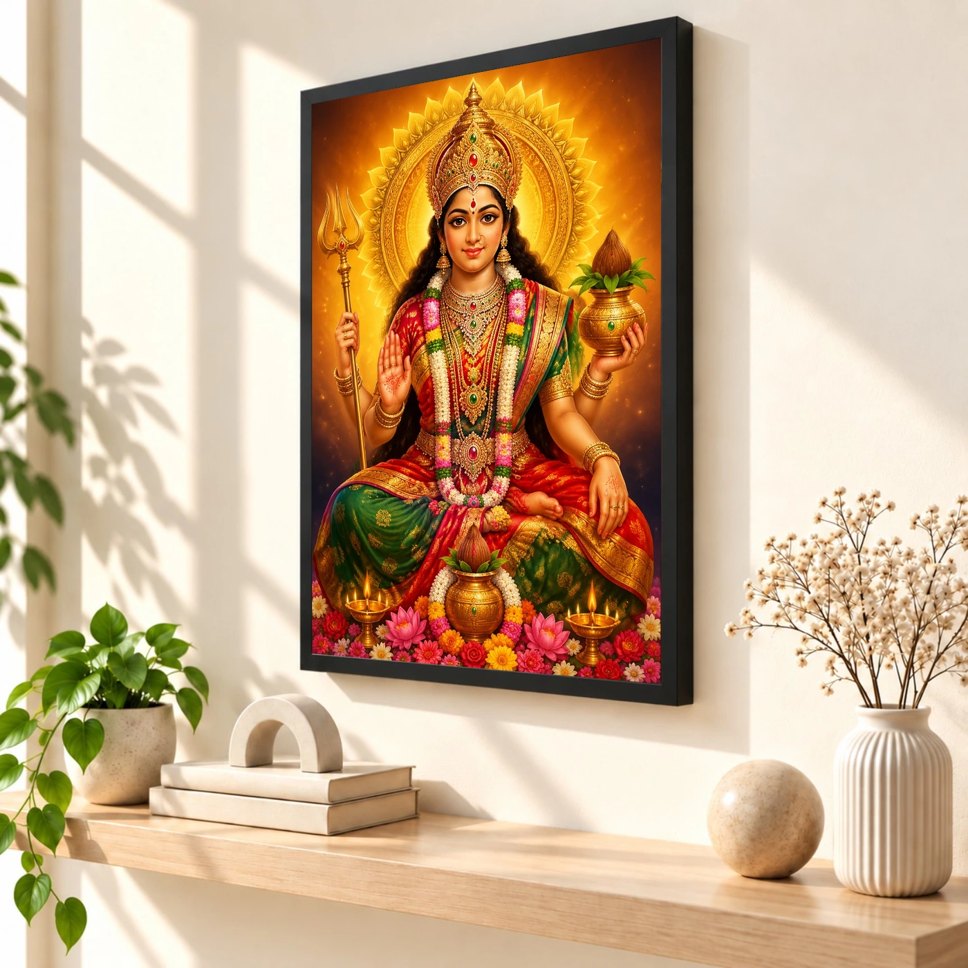 Renuka Yellamma Royal Jewel-Toned Portrait Photo Frame, view 2