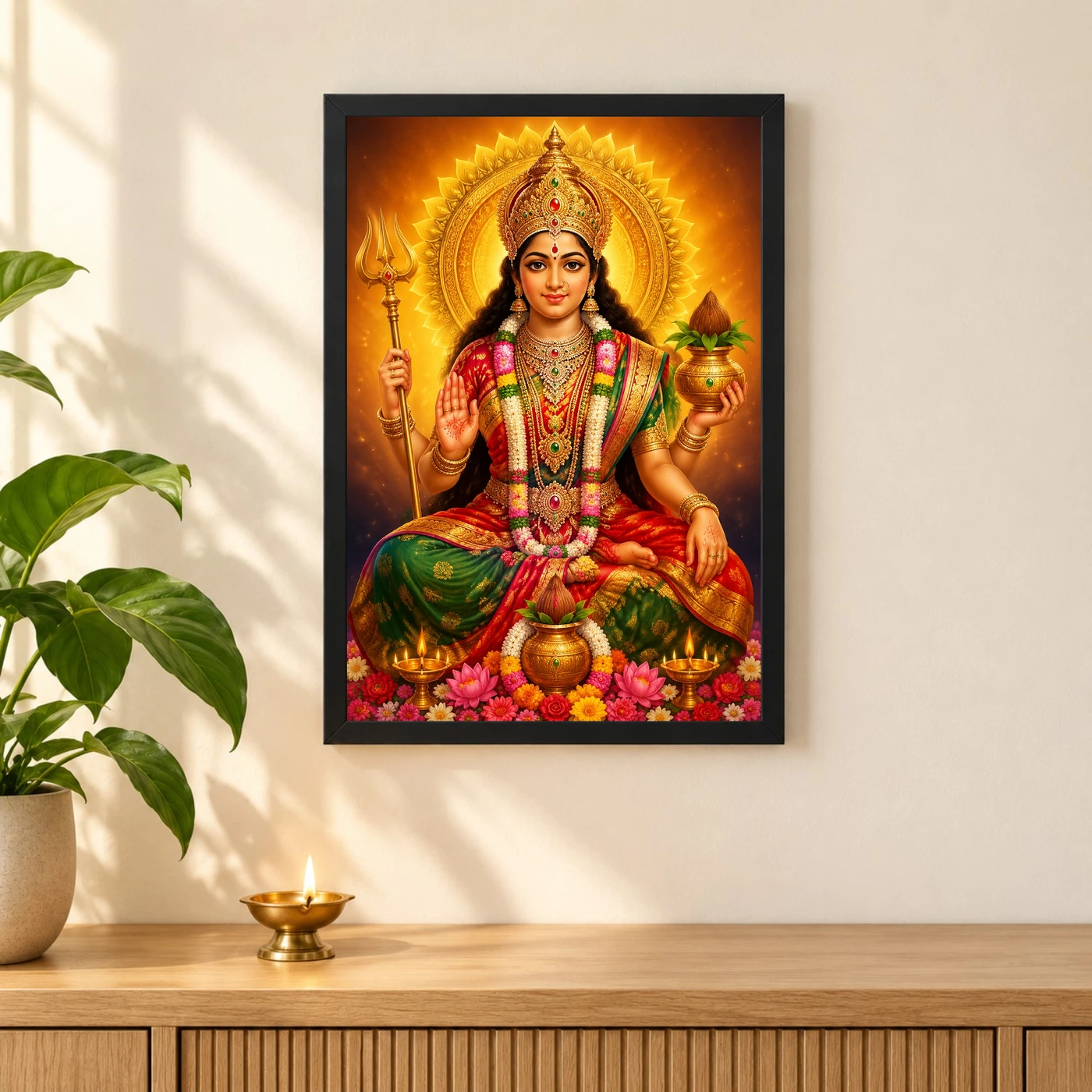 Renuka Yellamma Royal Jewel-Toned Portrait Photo Frame, view 3