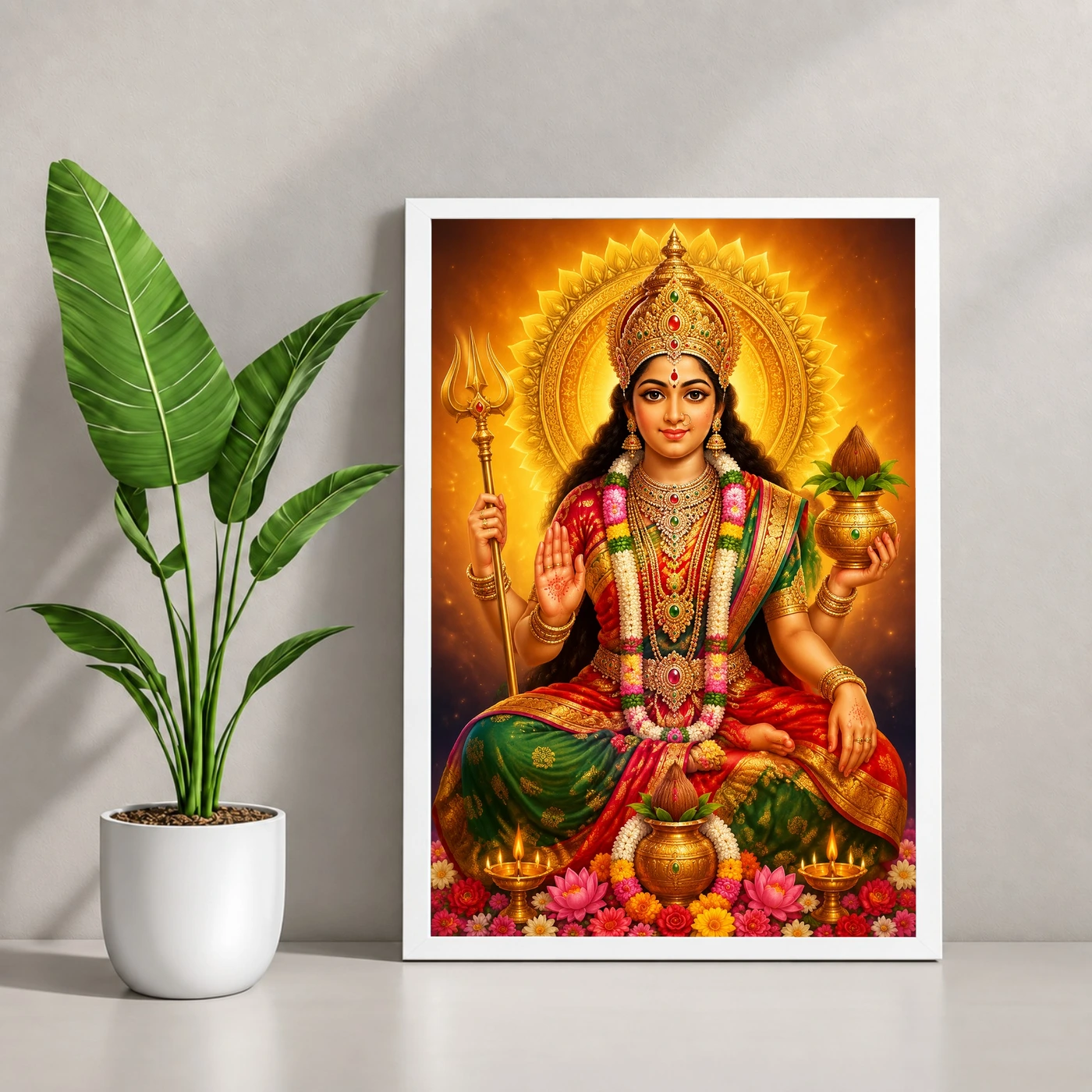 Renuka Yellamma Royal Jewel-Toned Portrait Photo Frame, view 4