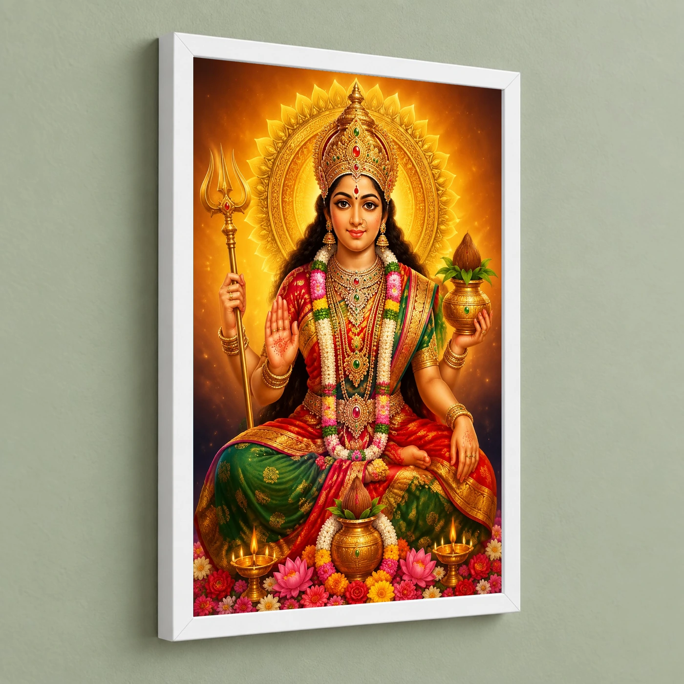 Renuka Yellamma Royal Jewel-Toned Portrait Photo Frame, view 5