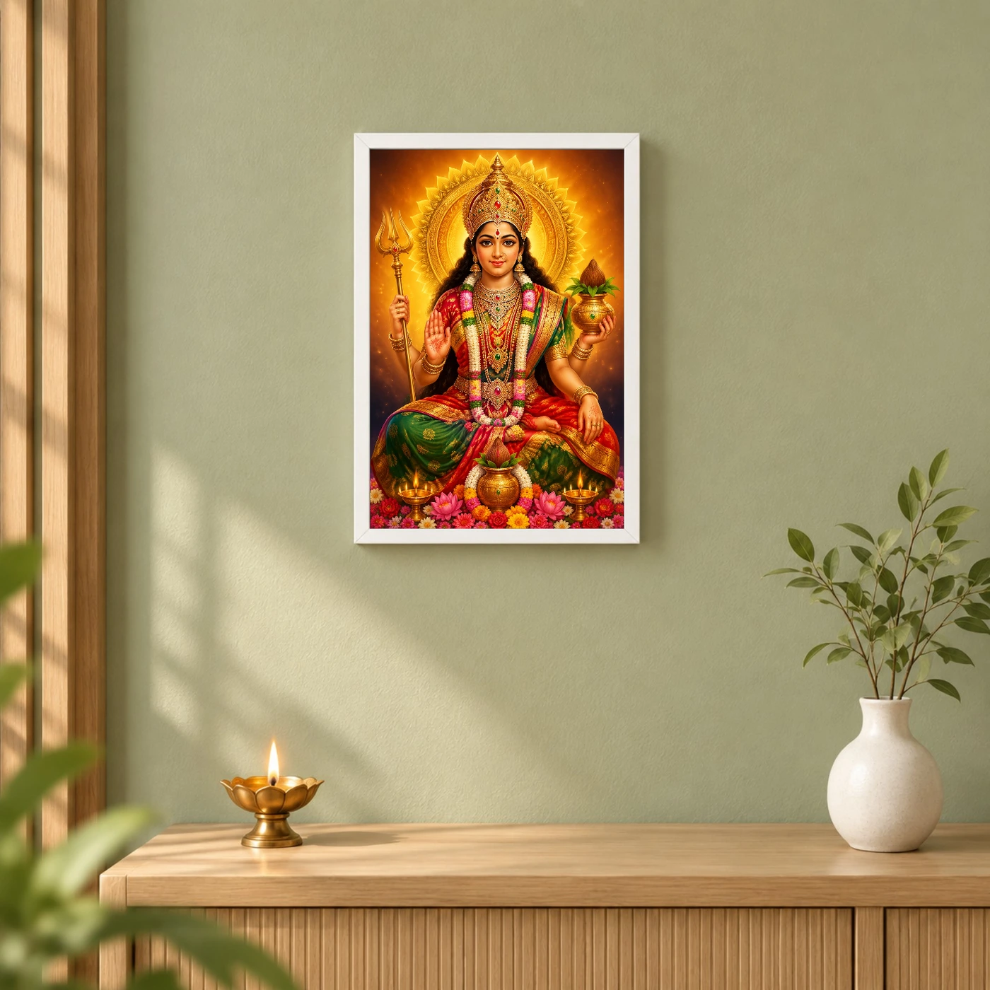 Renuka Yellamma Royal Jewel-Toned Portrait Photo Frame, view 6