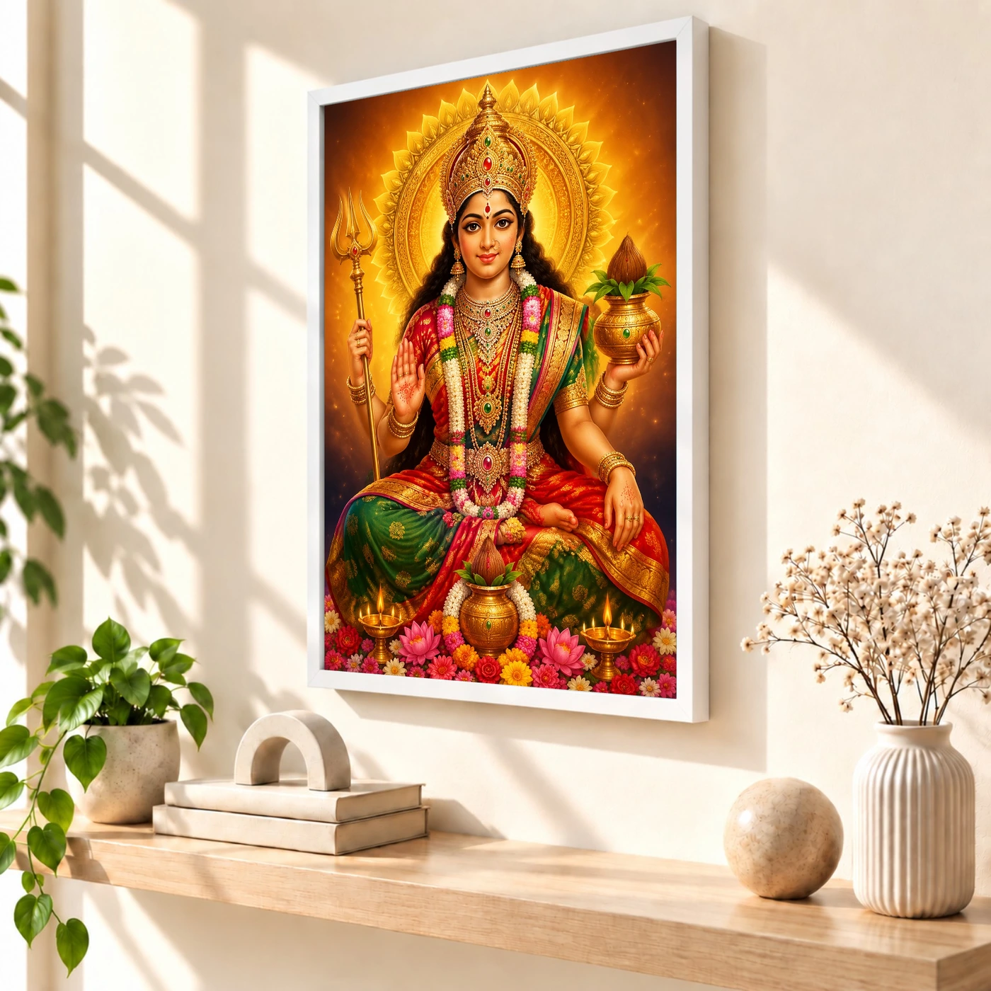 Renuka Yellamma Royal Jewel-Toned Portrait Photo Frame, view 7
