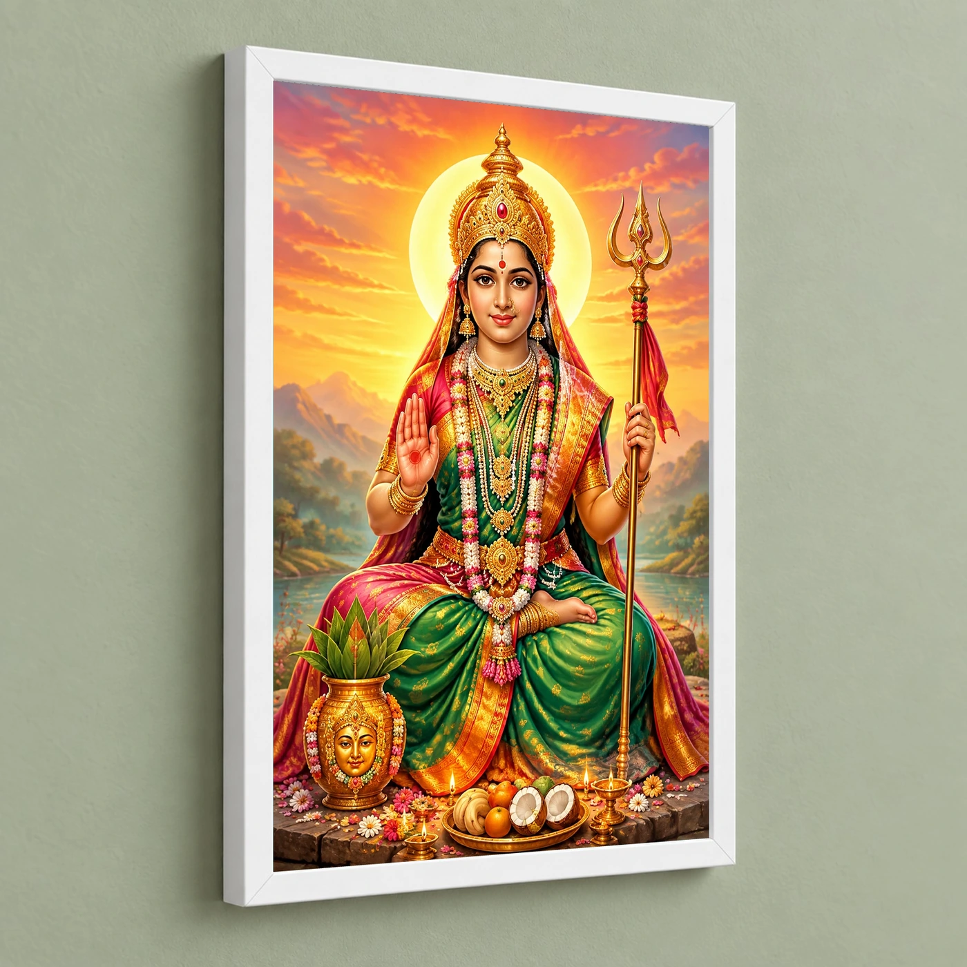 Renuka Yellamma Serene Sunrise Blessing Photo Frame, view 5