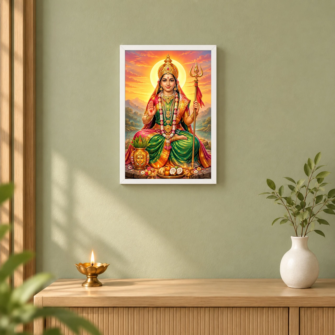 Renuka Yellamma Serene Sunrise Blessing Photo Frame, view 6