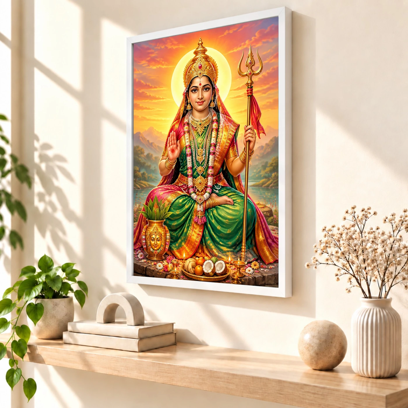 Renuka Yellamma Serene Sunrise Blessing Photo Frame, view 7