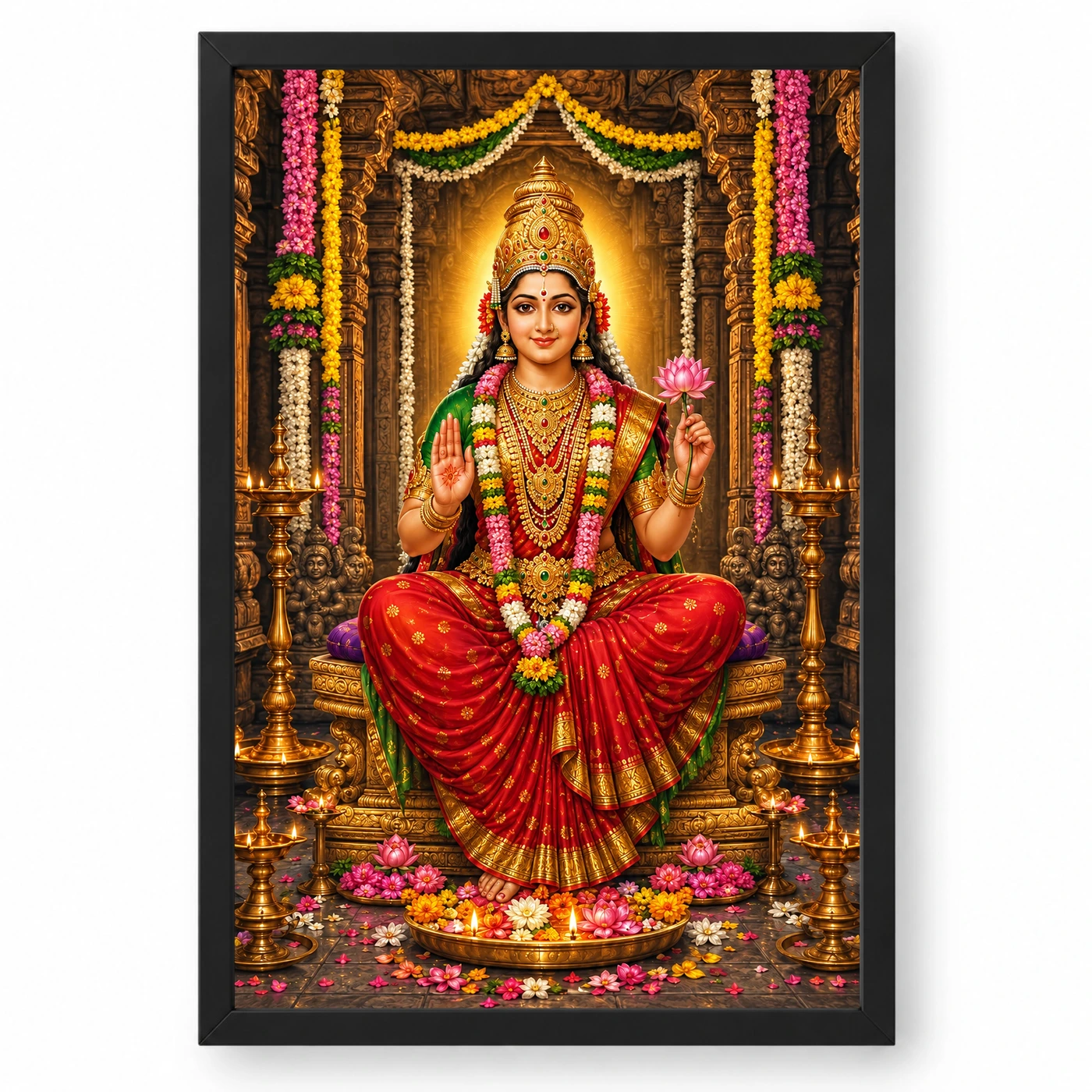 Renuka Yellamma Temple Lotus Photo Frame