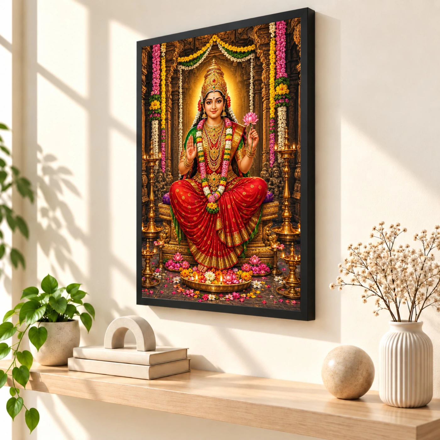 Renuka Yellamma Temple Lotus Photo Frame, view 2