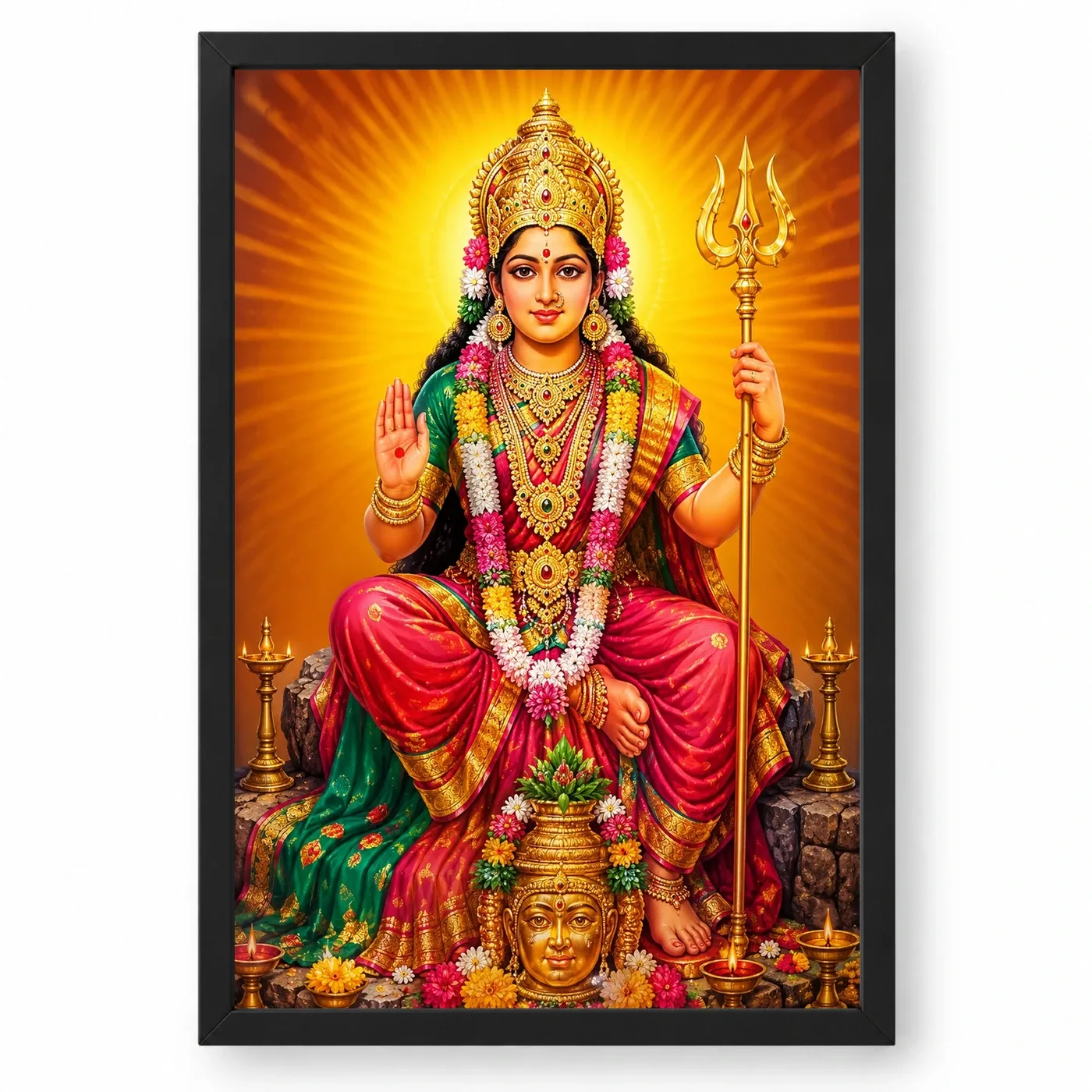 Renuka Yellamma Vivid Premium Spiritual Poster Art Photo Frame