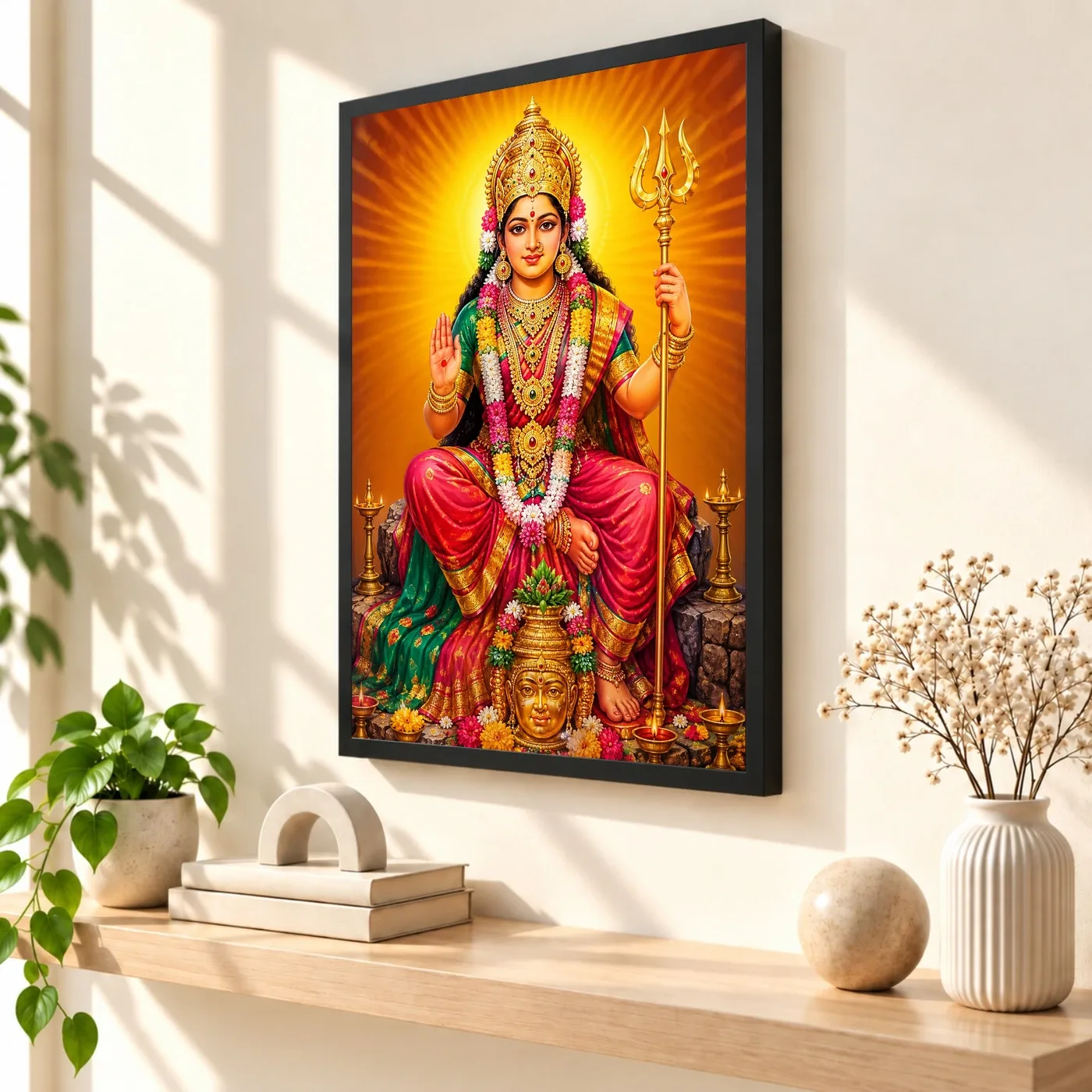 Renuka Yellamma Vivid Premium Spiritual Poster Art Photo Frame, view 2