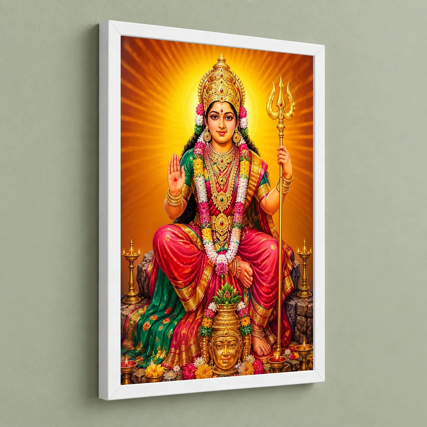 Renuka Yellamma Vivid Premium Spiritual Poster Art Photo Frame, view 5