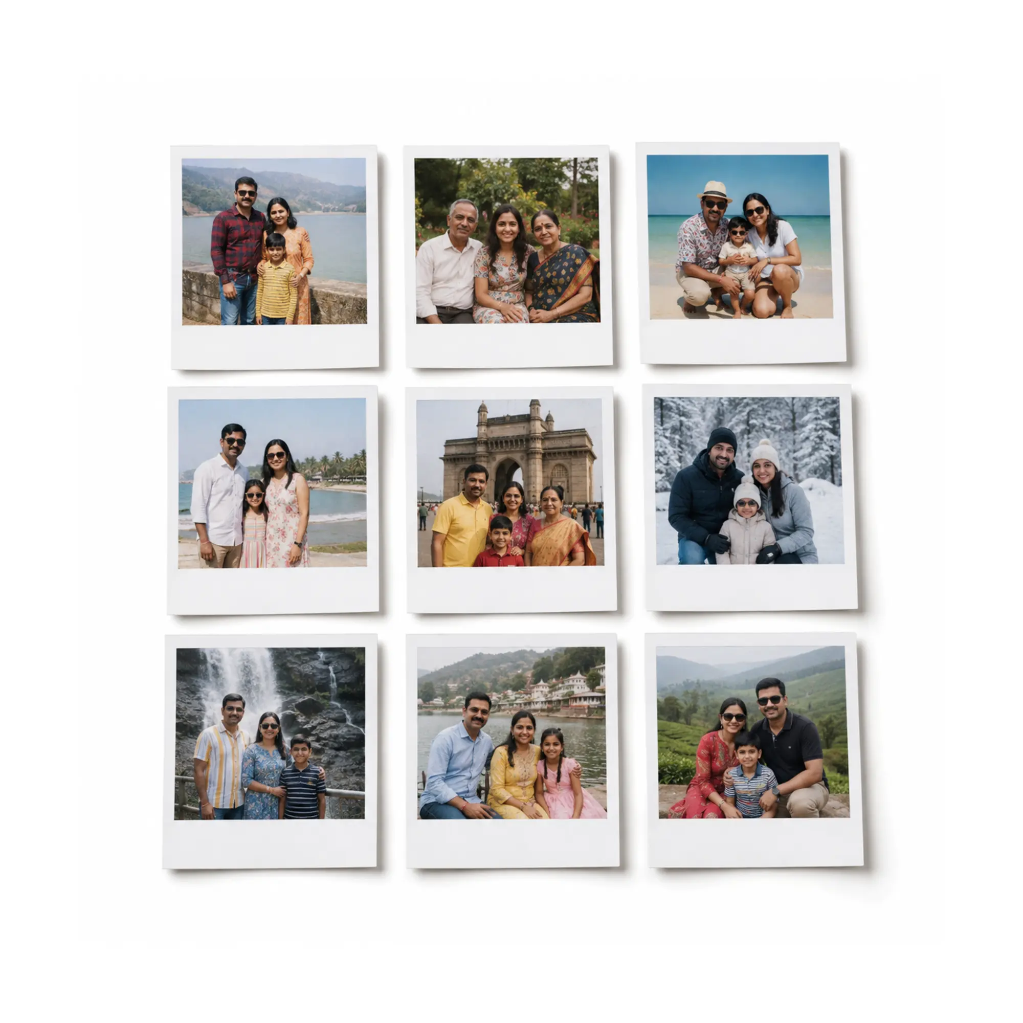 Retro Photo Prints – Set of 9