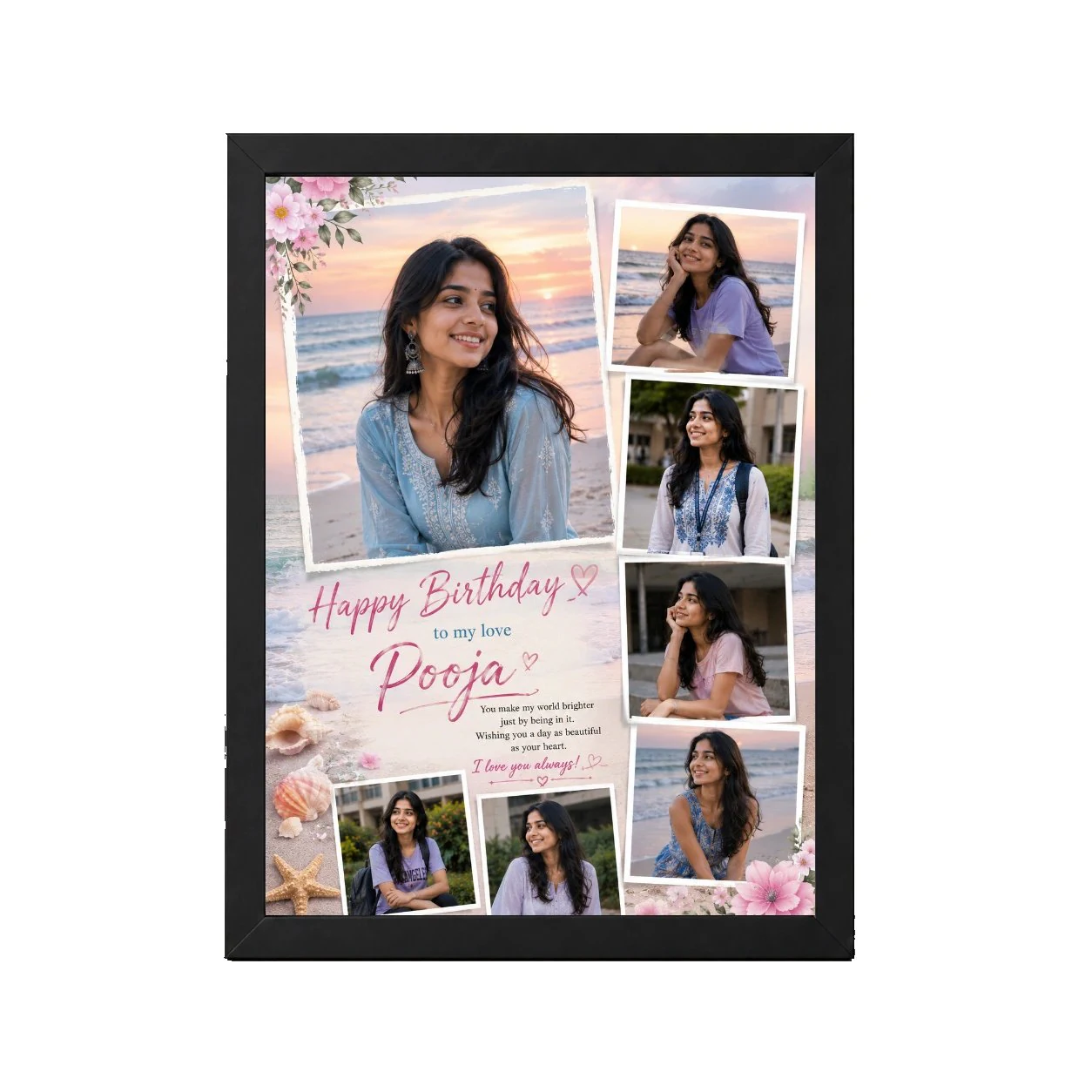 Romantic Birthday Photo Frame for Girlfriend