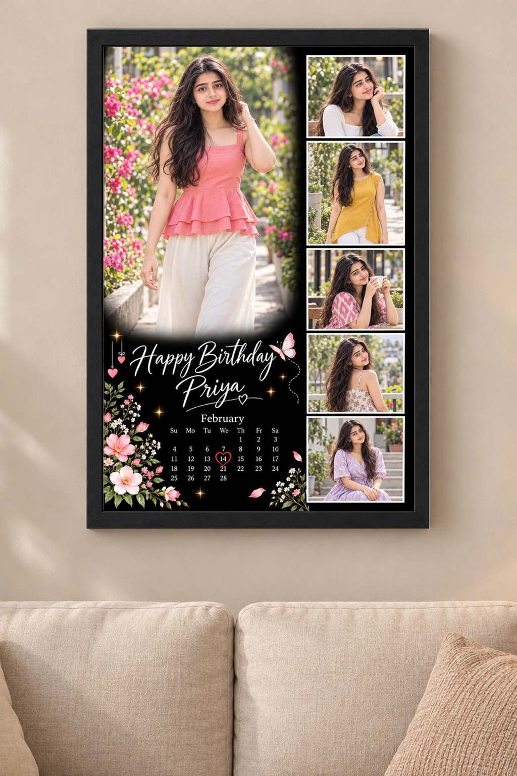 Romantic Birthday Photo Frame for Girlfriend Style 2, view 3
