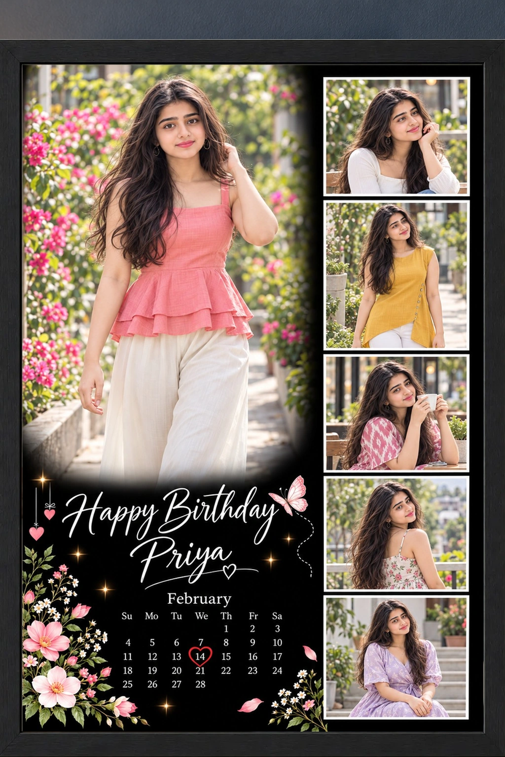 Romantic Birthday Photo Frame for Girlfriend Style 2, view 4