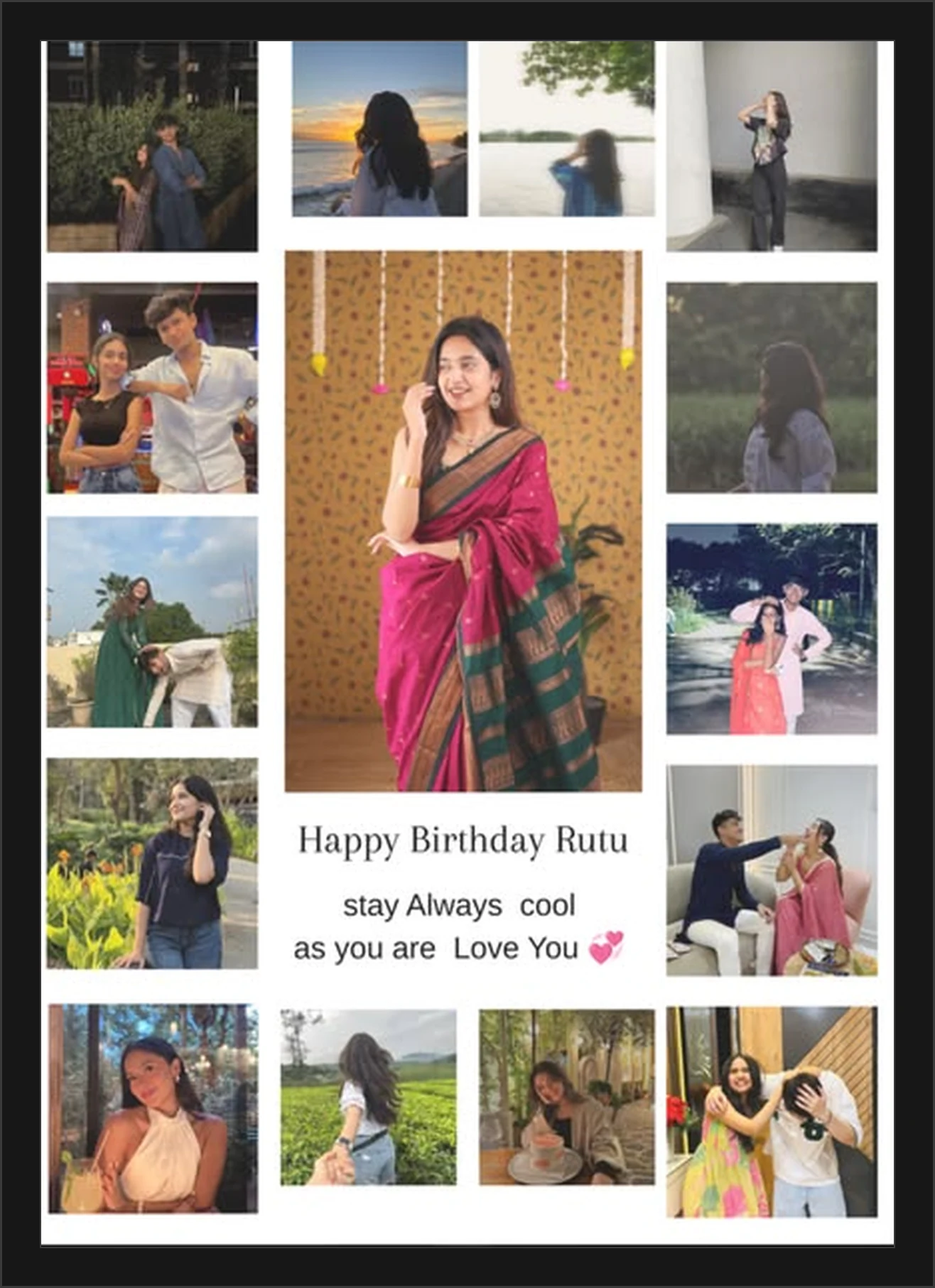 Temp 36 - Rutu Birthday Photo Collage