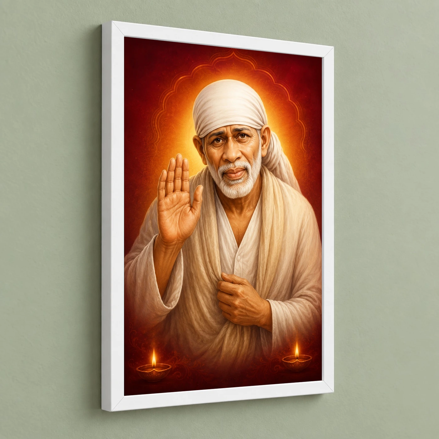 Sai Baba — Diya Blessing Portrait Frame, view 5