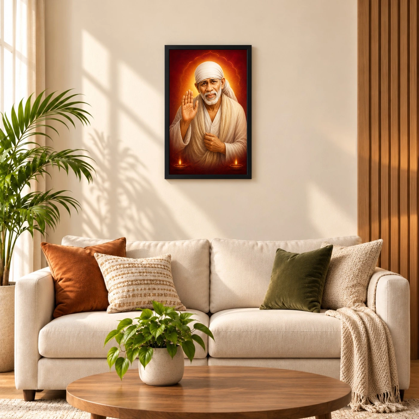 Sai Baba — Diya Blessing Portrait Frame, view 8