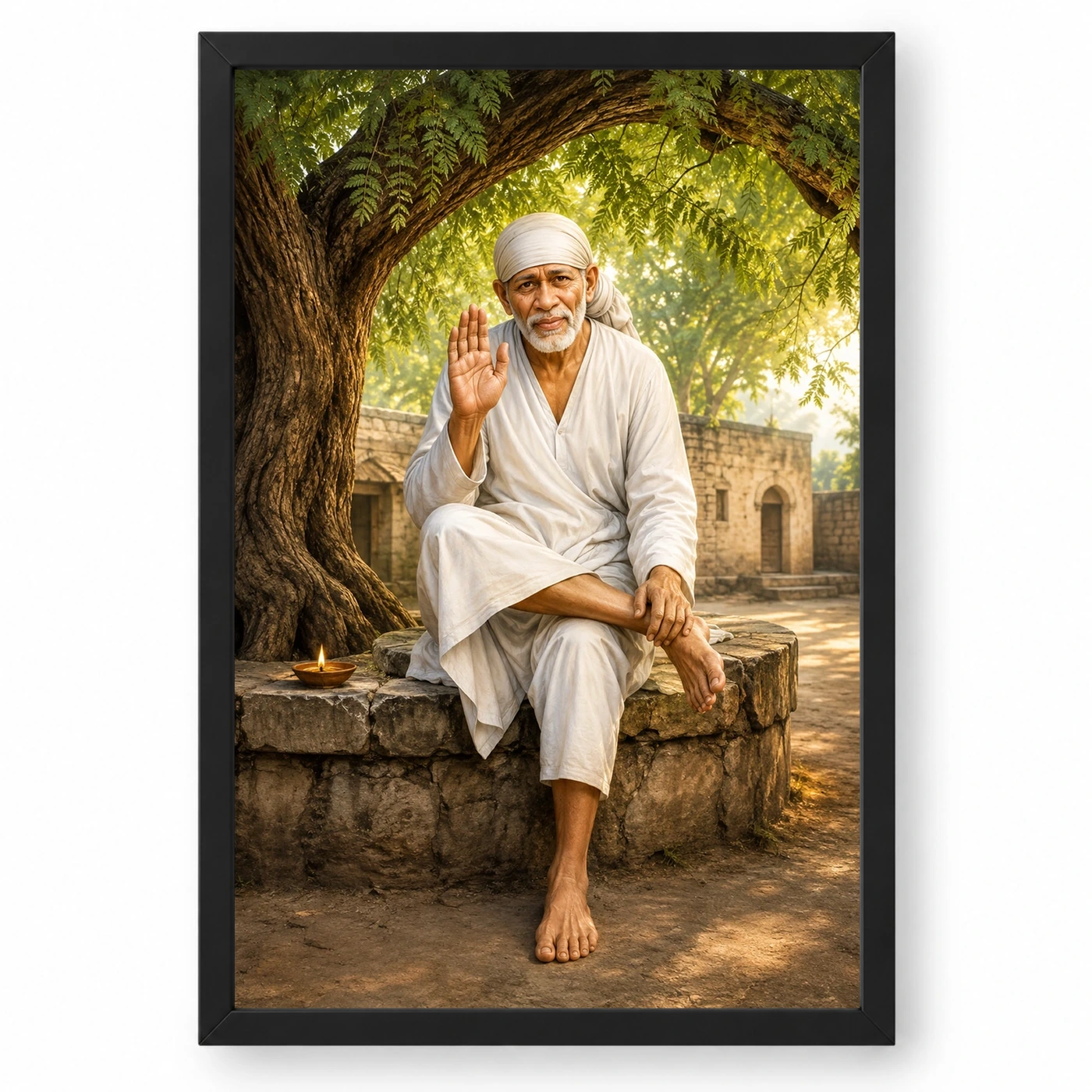 Sai Baba — Neem Tree Compassion Frame