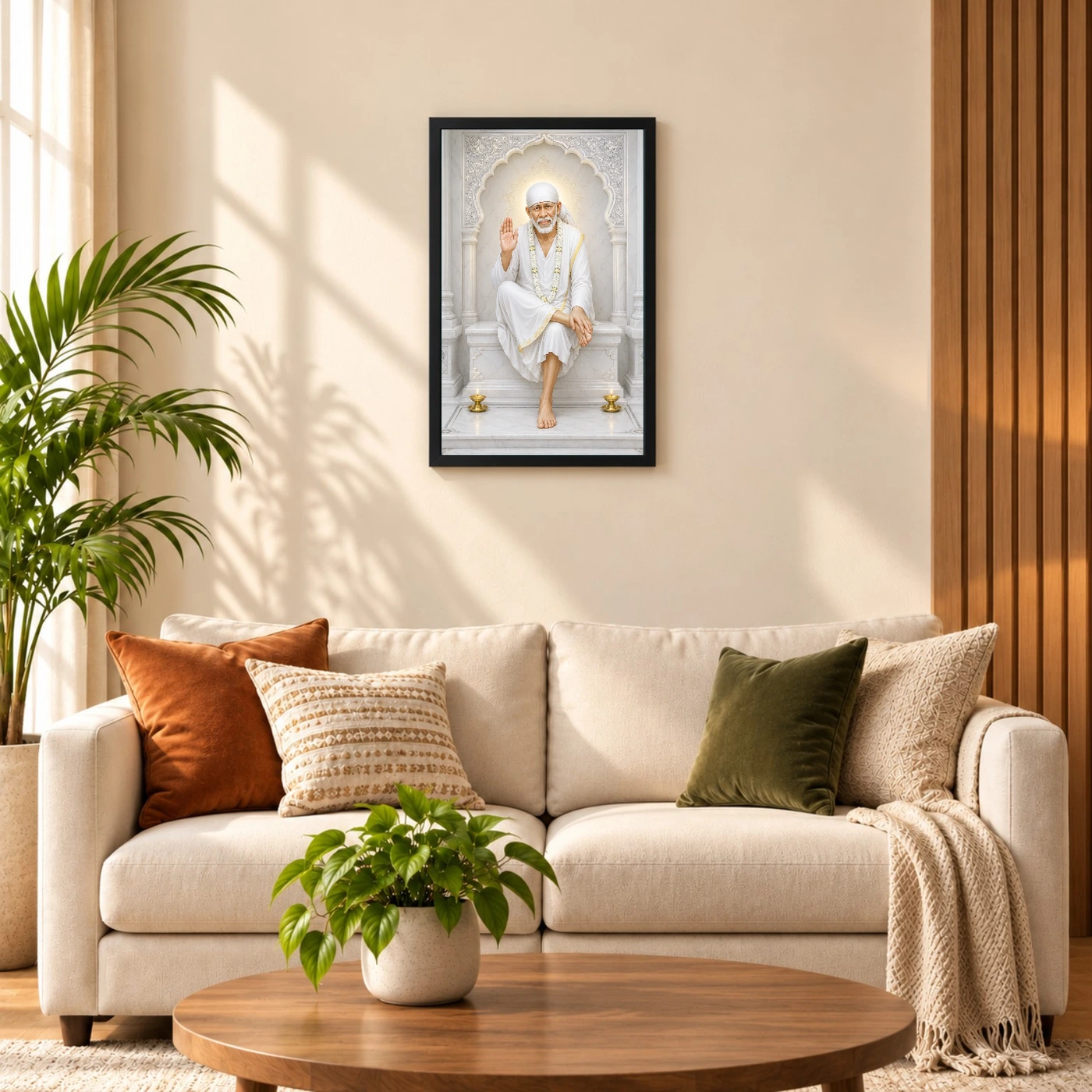 Sai Baba — White Marble Temple Serenity Frame, view 8