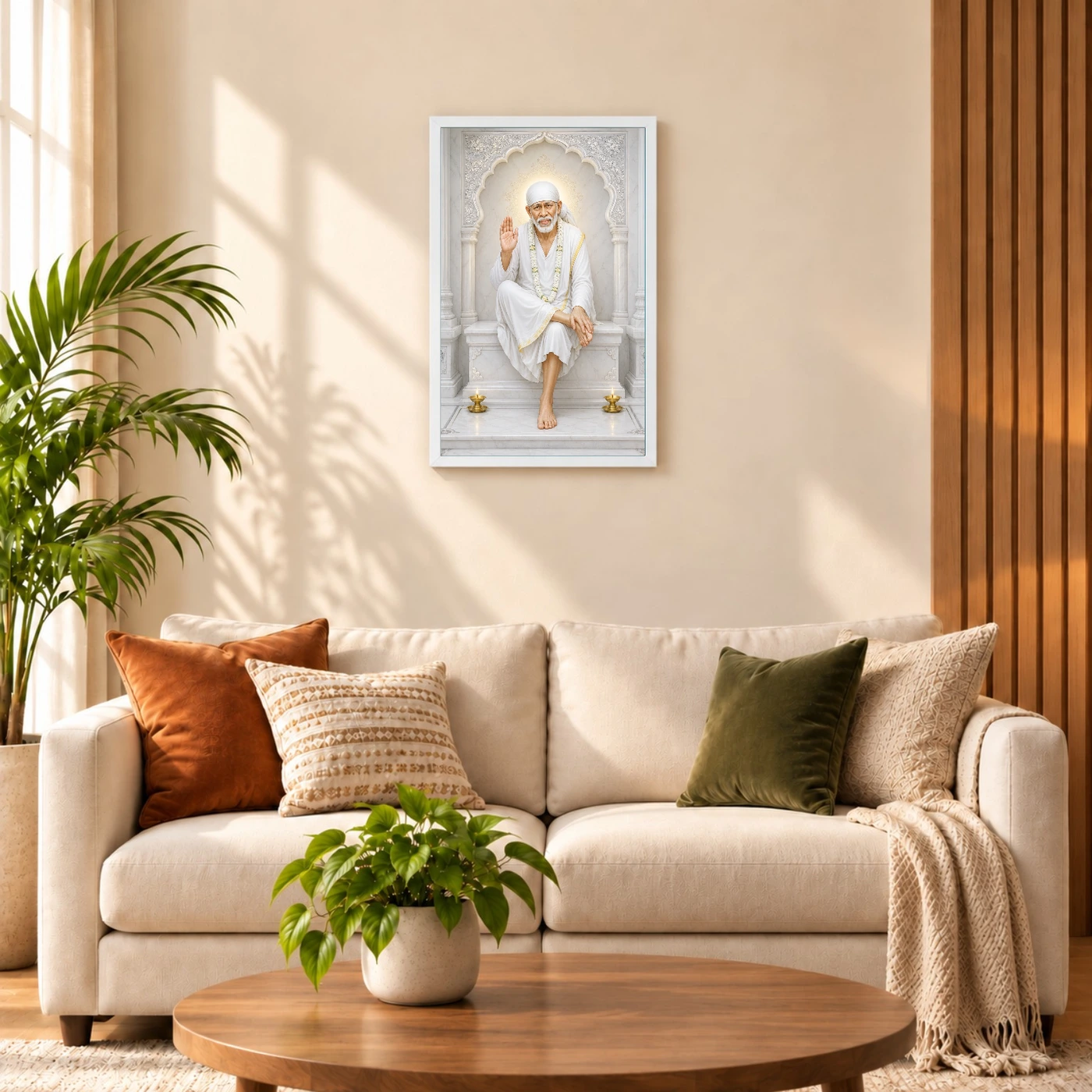 Sai Baba — White Marble Temple Serenity Frame, view 9
