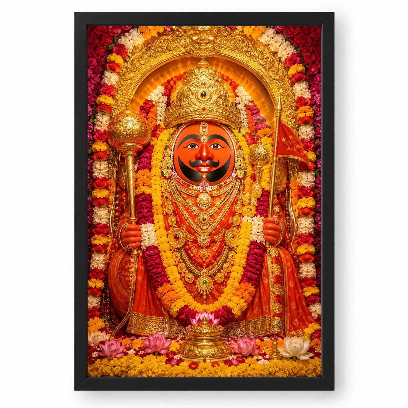 Salasar Balaji Grand Festival Flower Decoration Photo Frame