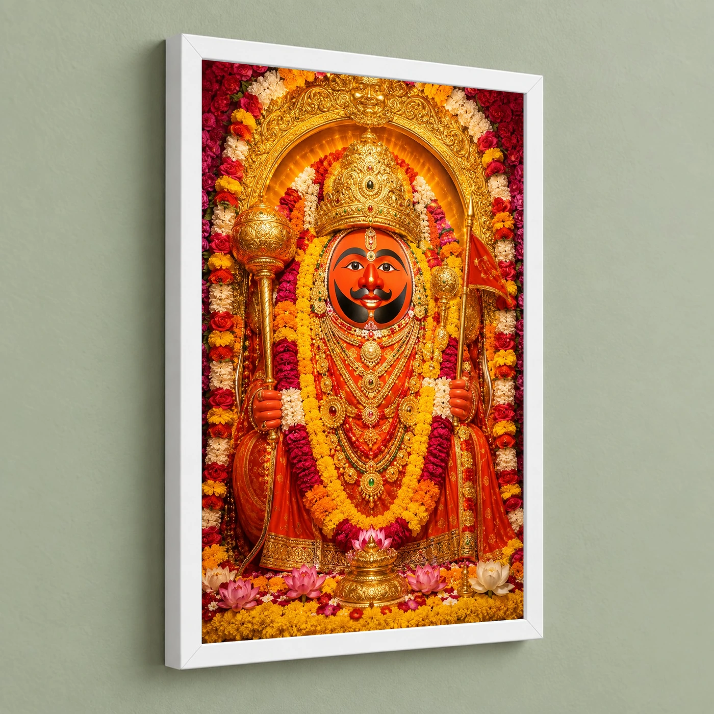 Salasar Balaji Grand Festival Flower Decoration Photo Frame, view 5
