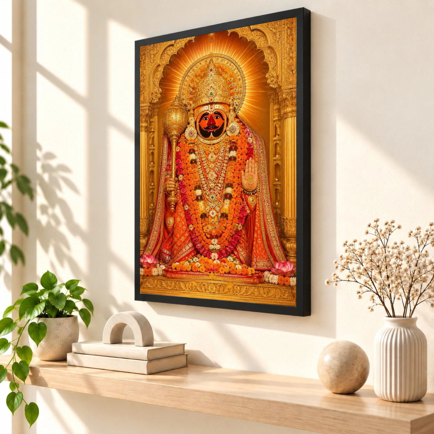 Salasar Balaji Heritage Temple Architecture Backdrop Photo Frame, view 2