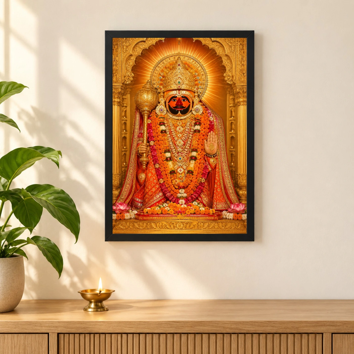 Salasar Balaji Heritage Temple Architecture Backdrop Photo Frame, view 3