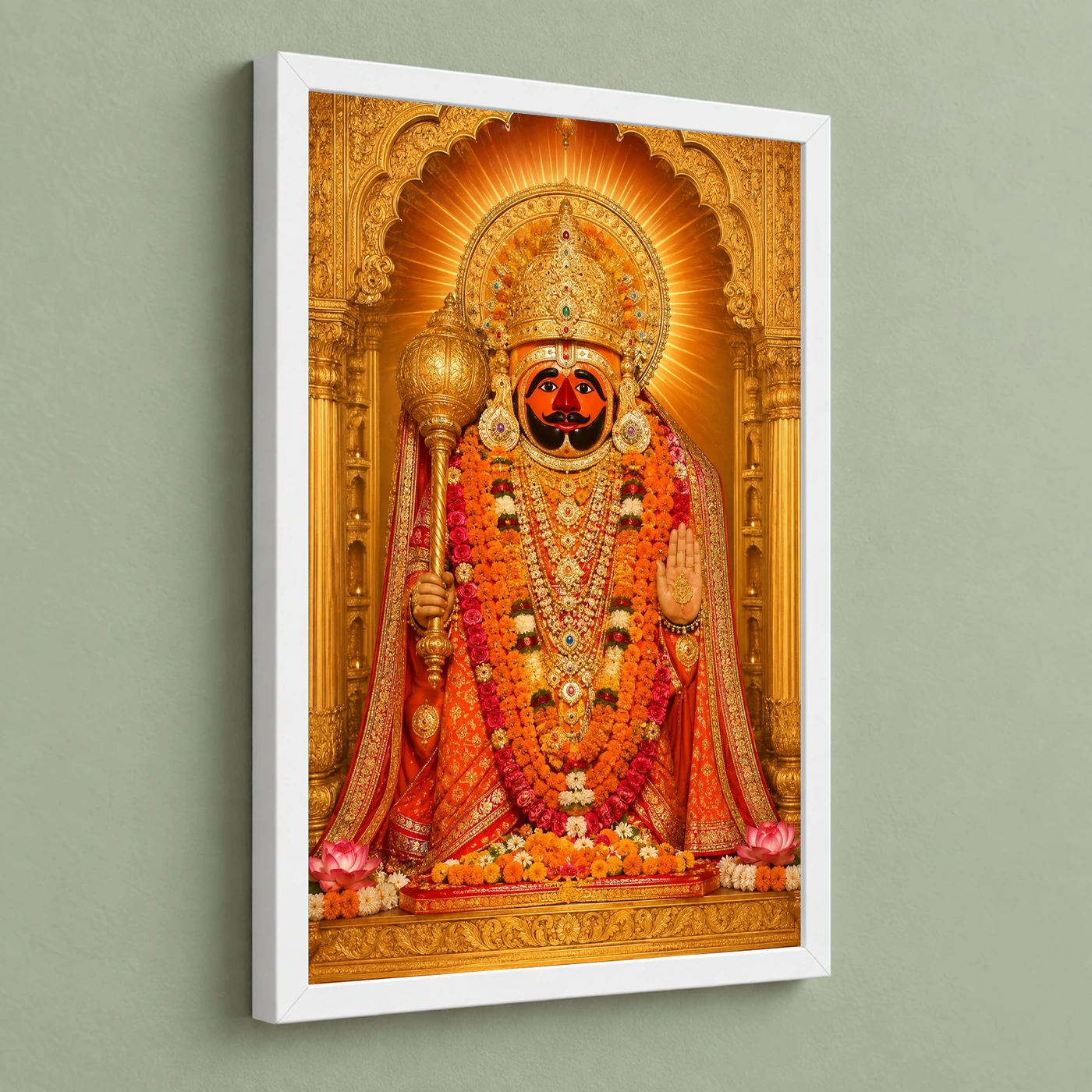 Salasar Balaji Heritage Temple Architecture Backdrop Photo Frame, view 5